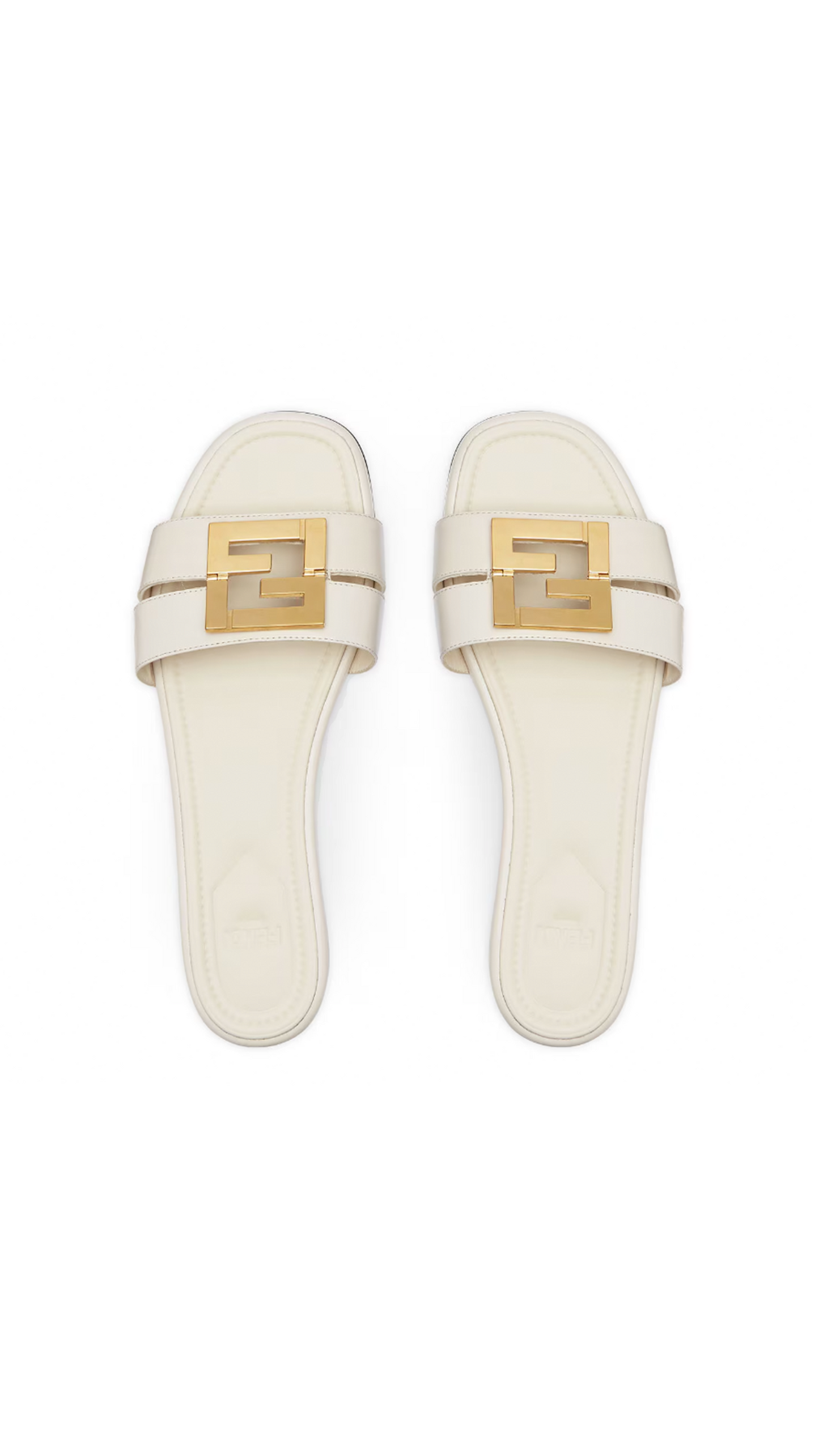 FFold Leather Mules - Ivory