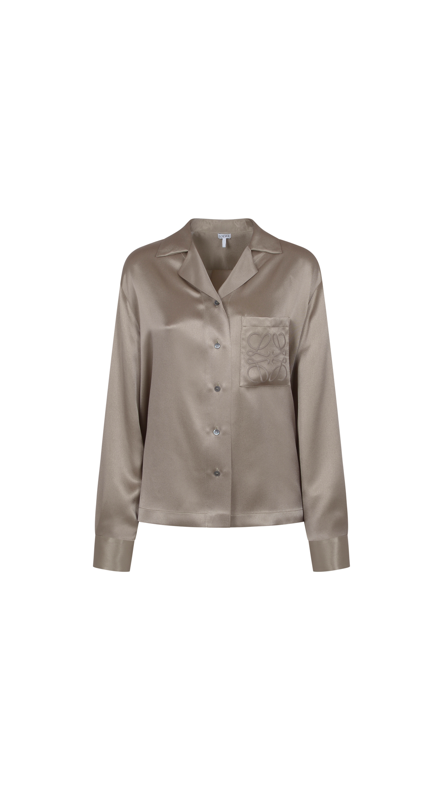 Pyjama Blouse in Silk - Laurel Green