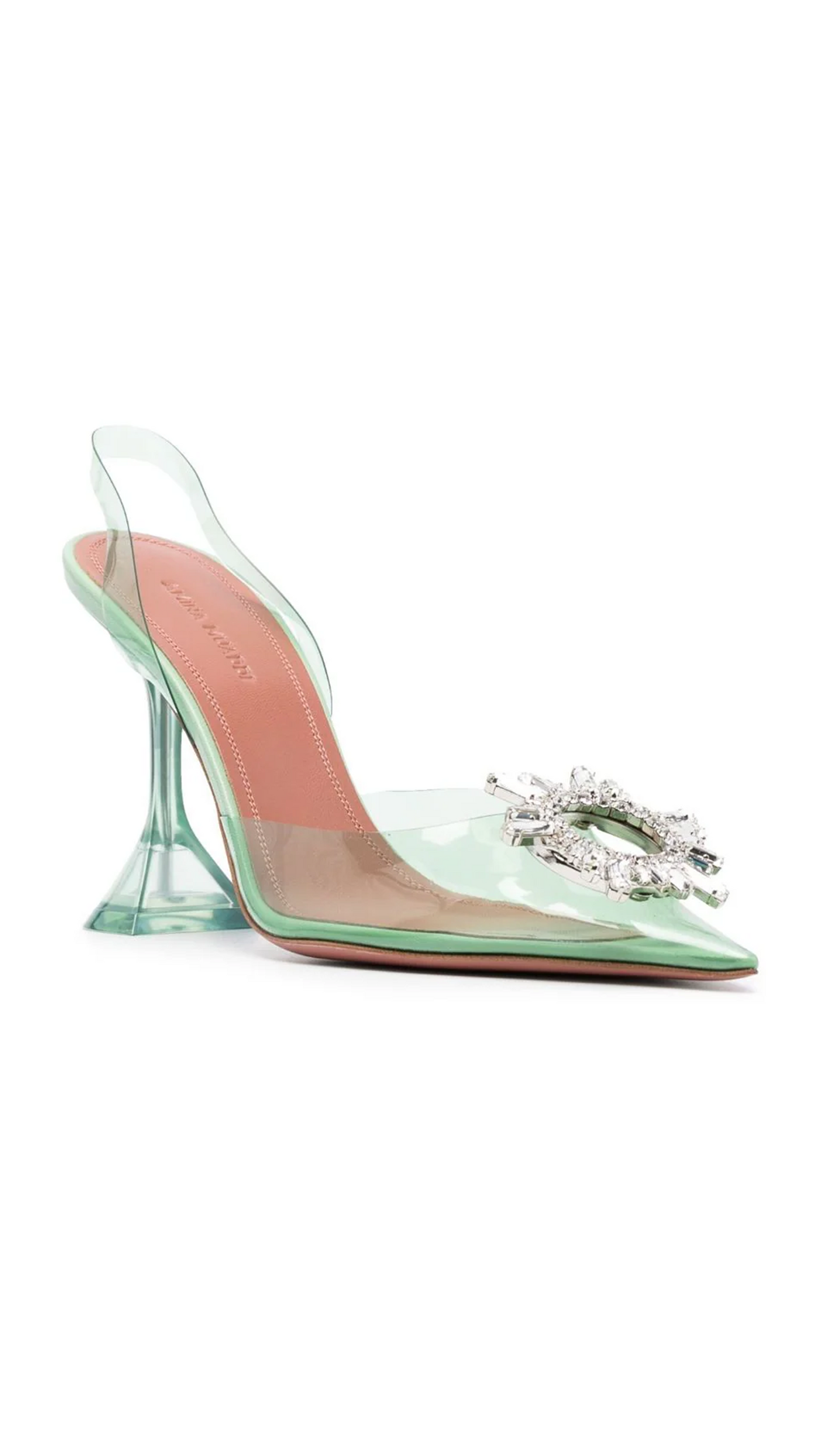Begum Glass Slingback Pump - Mint