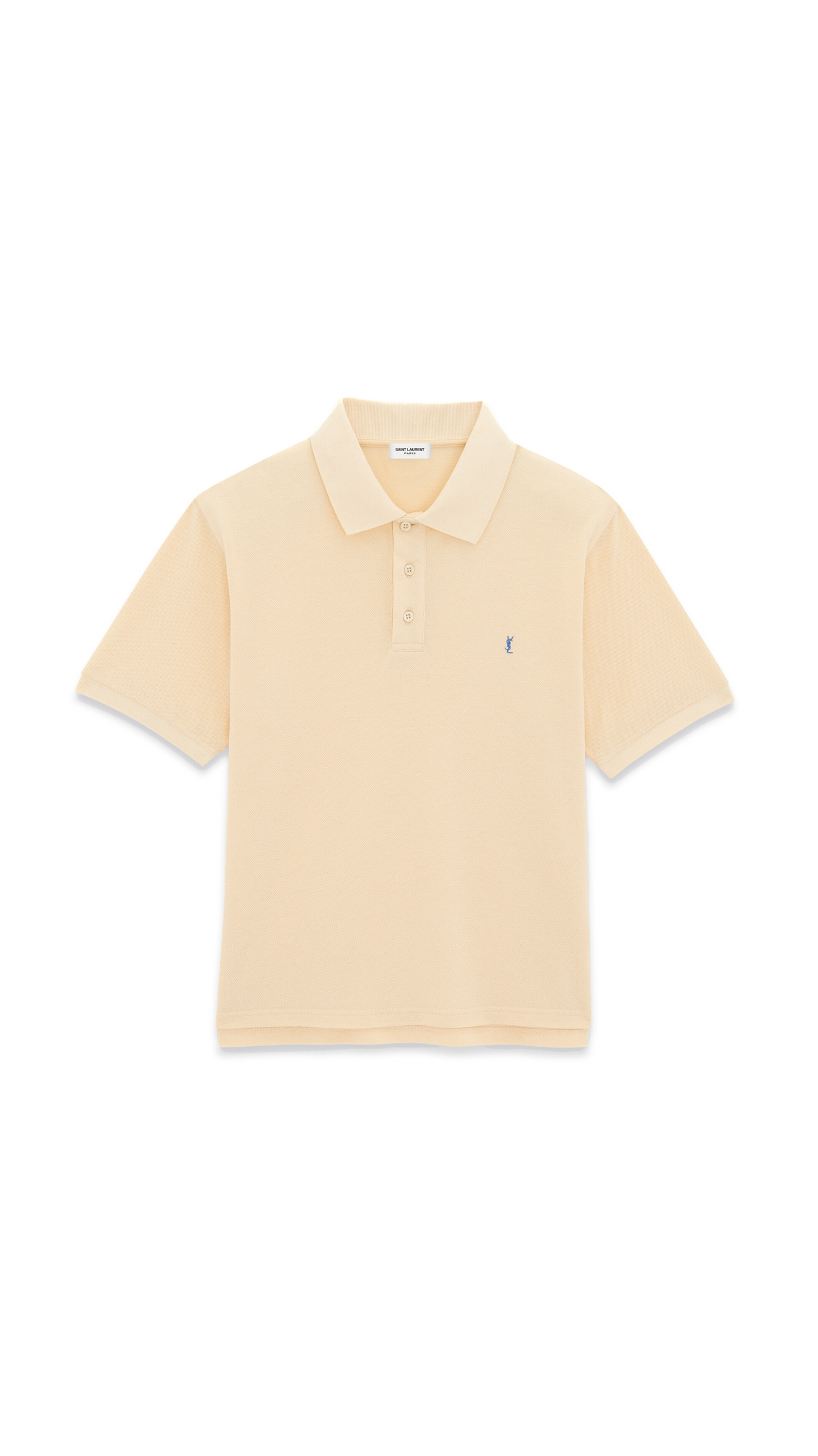 Cassandre Polo Shirt in Cotton Piqué - Yellow/Blue