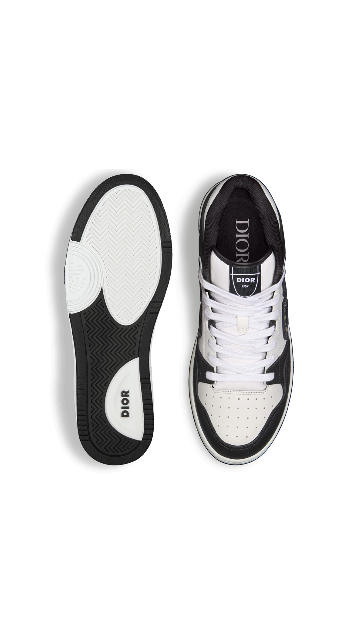 B57 Mid-Top Sneaker - Black/White