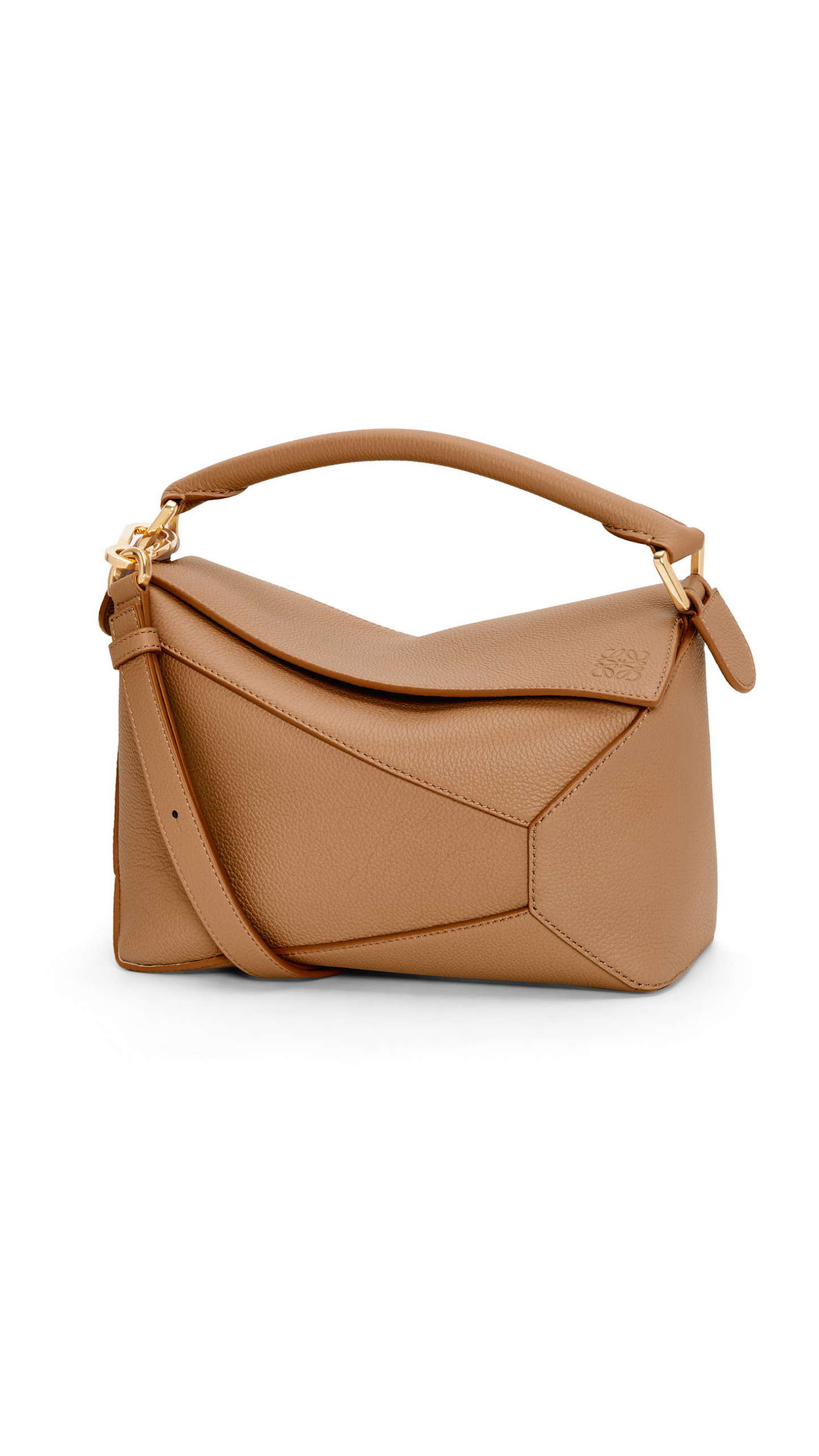 Small Puzzle Bag in Soft Grained Calfskin - Toffee