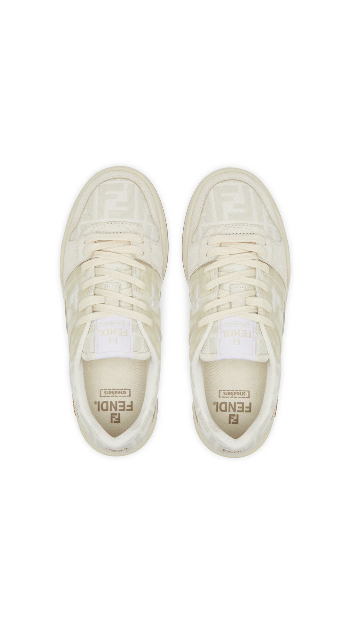 Fendi Match Canvas Sneakers - White/Cream