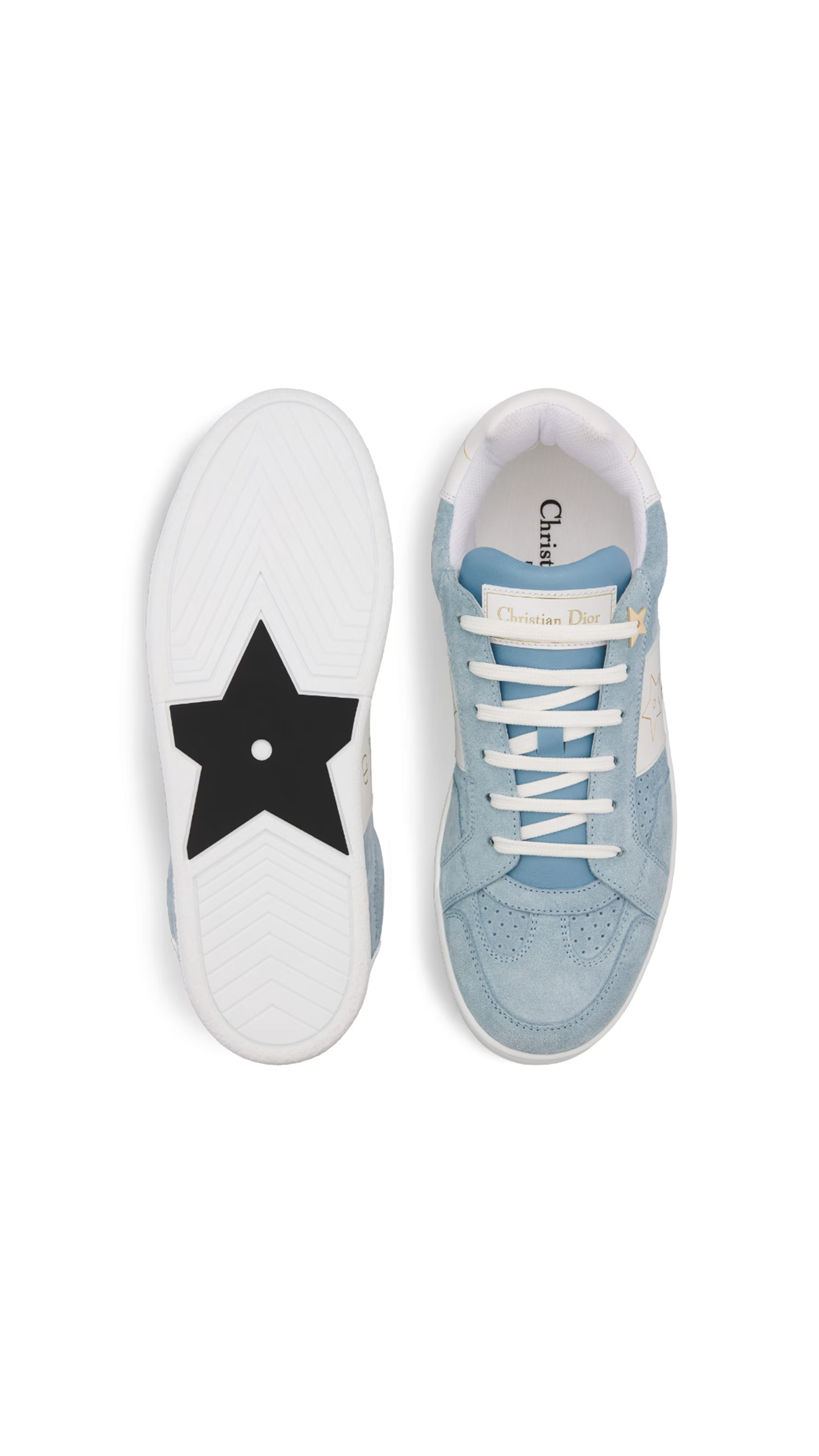 Dior Star Suede Sneaker - Pale Blue/White