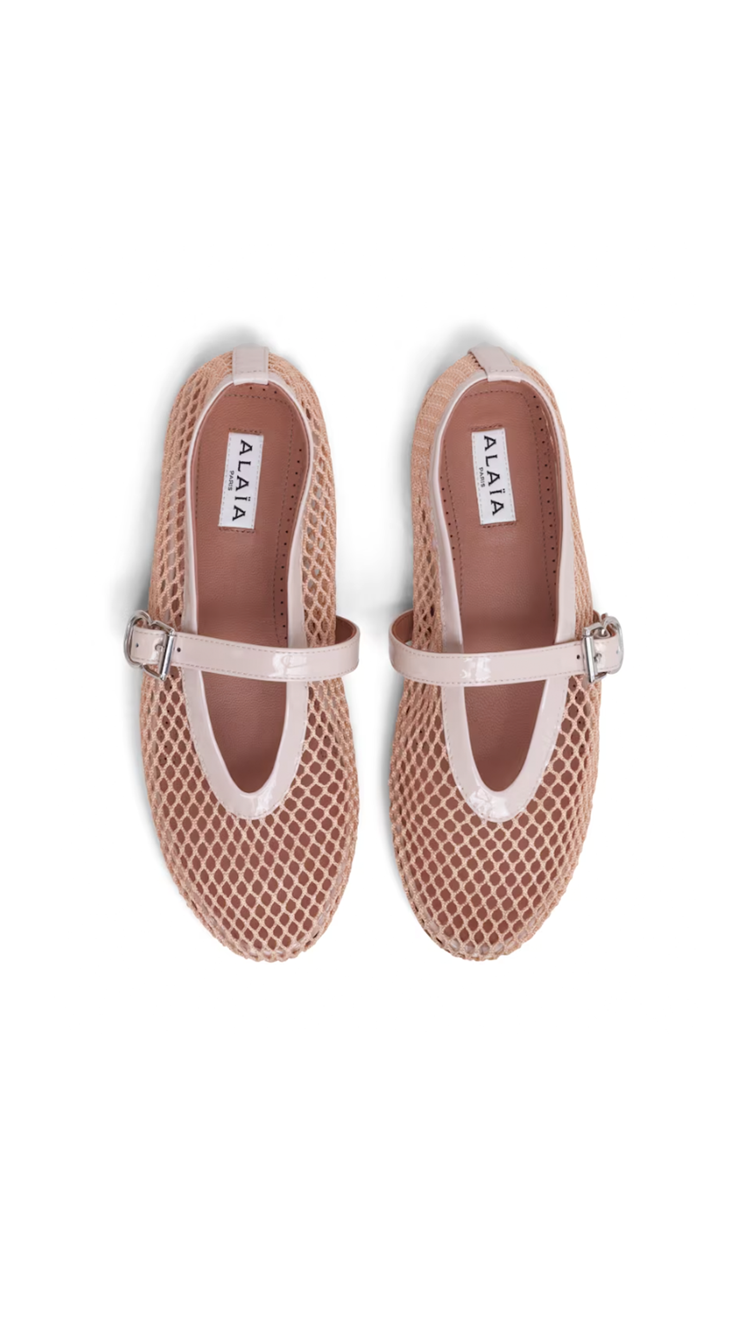 Fishnet Ballet Flats - Nude