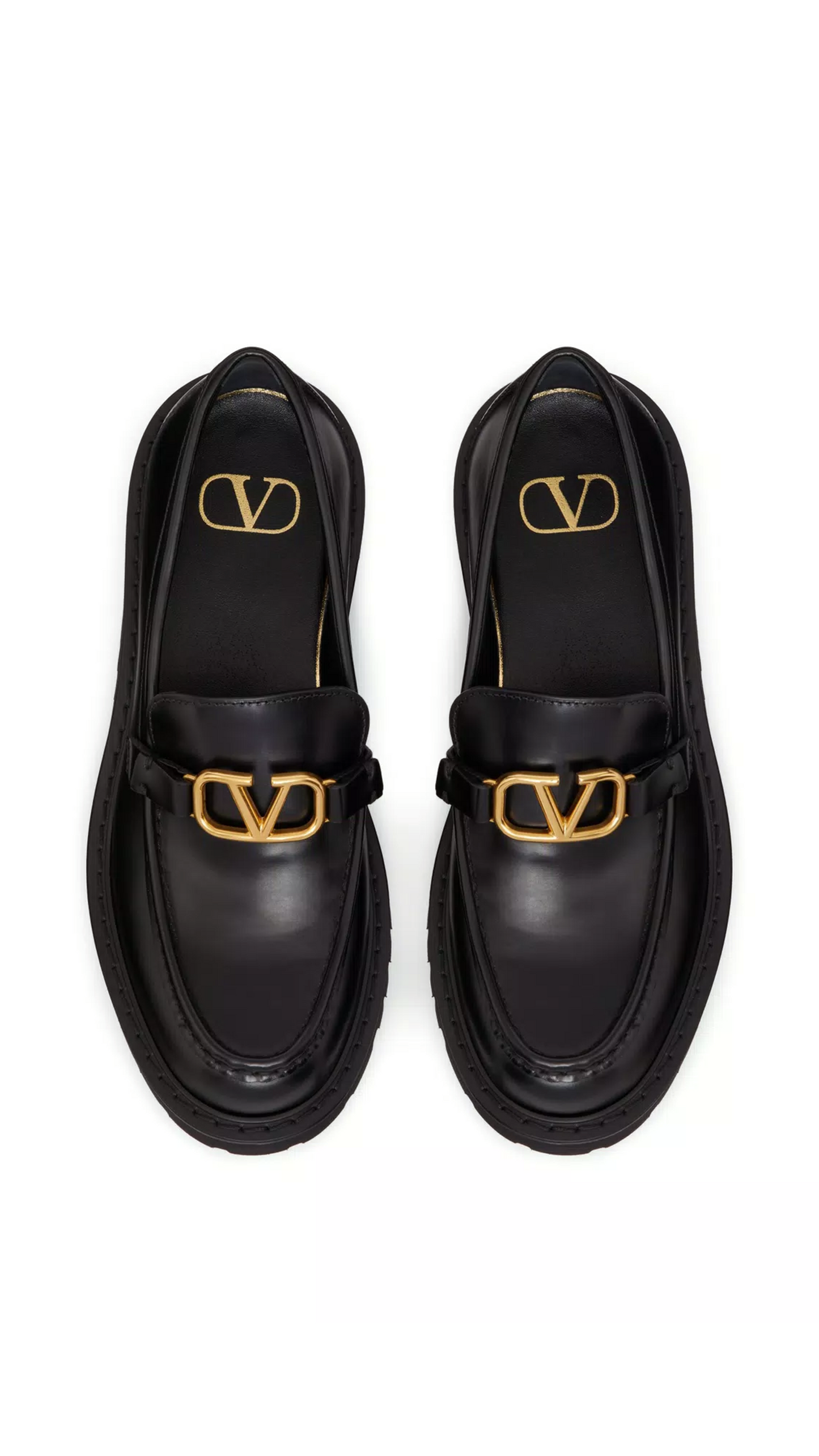 Vlogo Signature Calfskin Loafer - Black