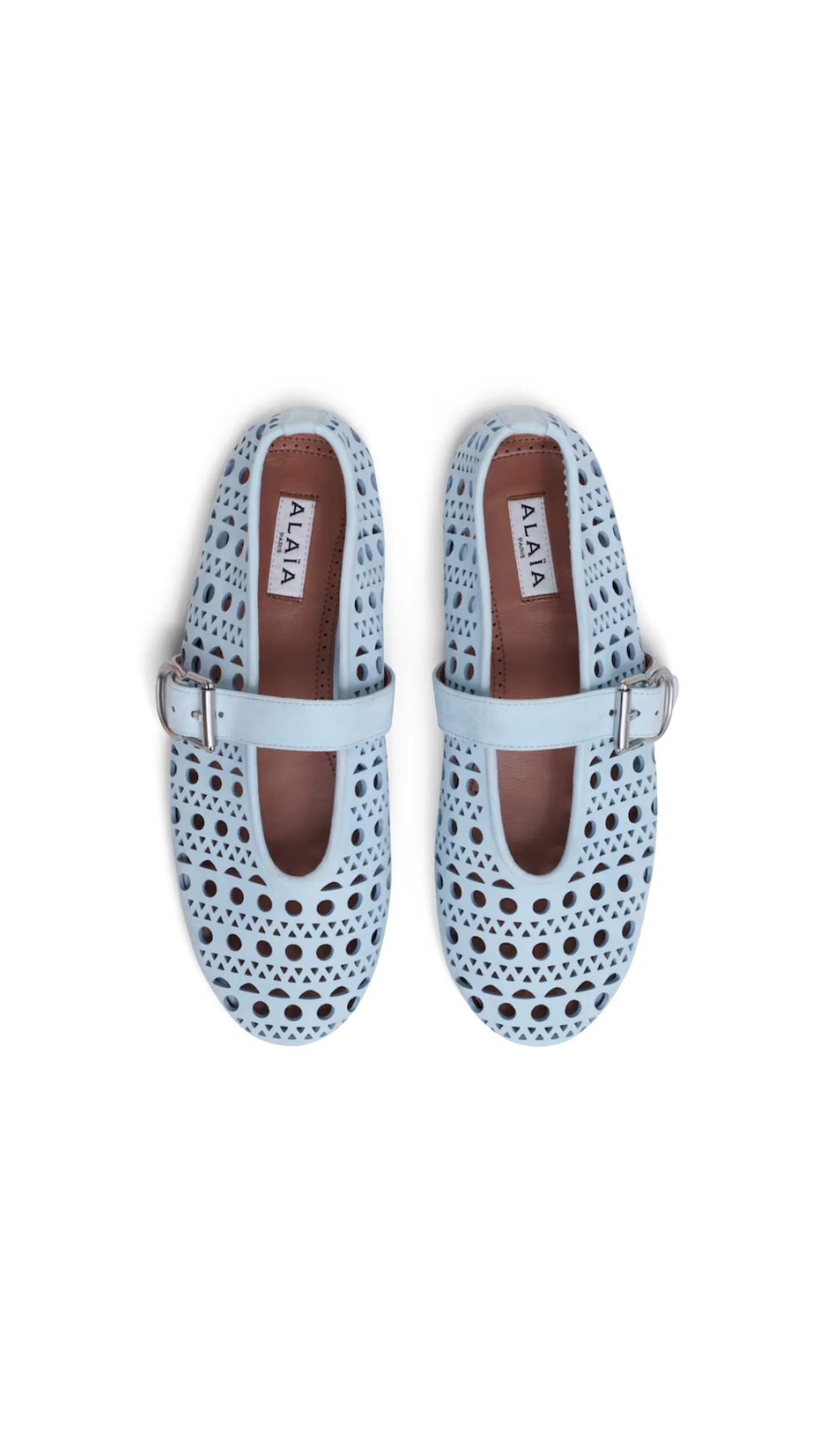 Ballet Flats in Vienne Goat Skin - Sky