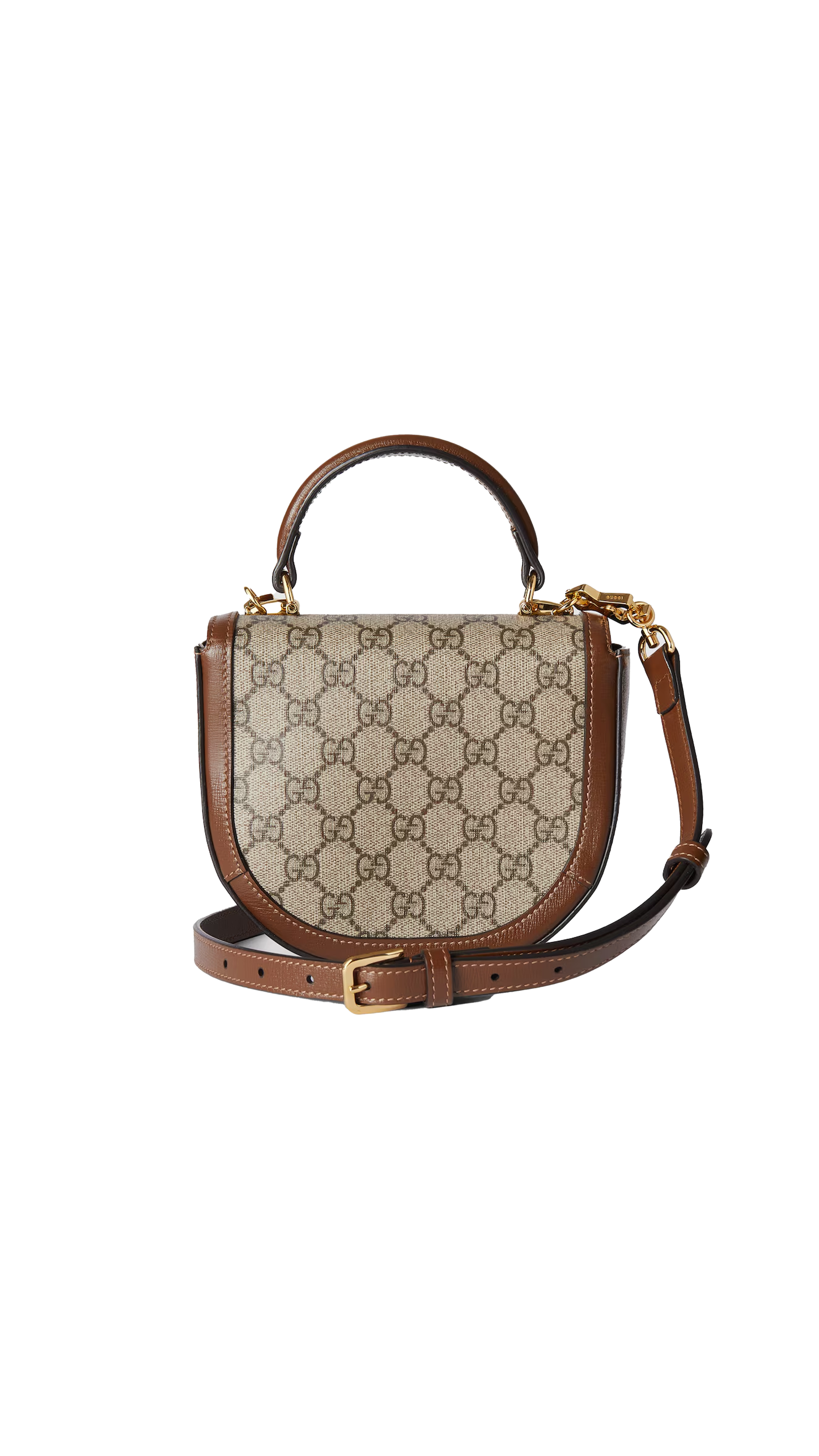 Gucci Horsebit 1955 Mini Top Handle Bag - Beige/Ebony