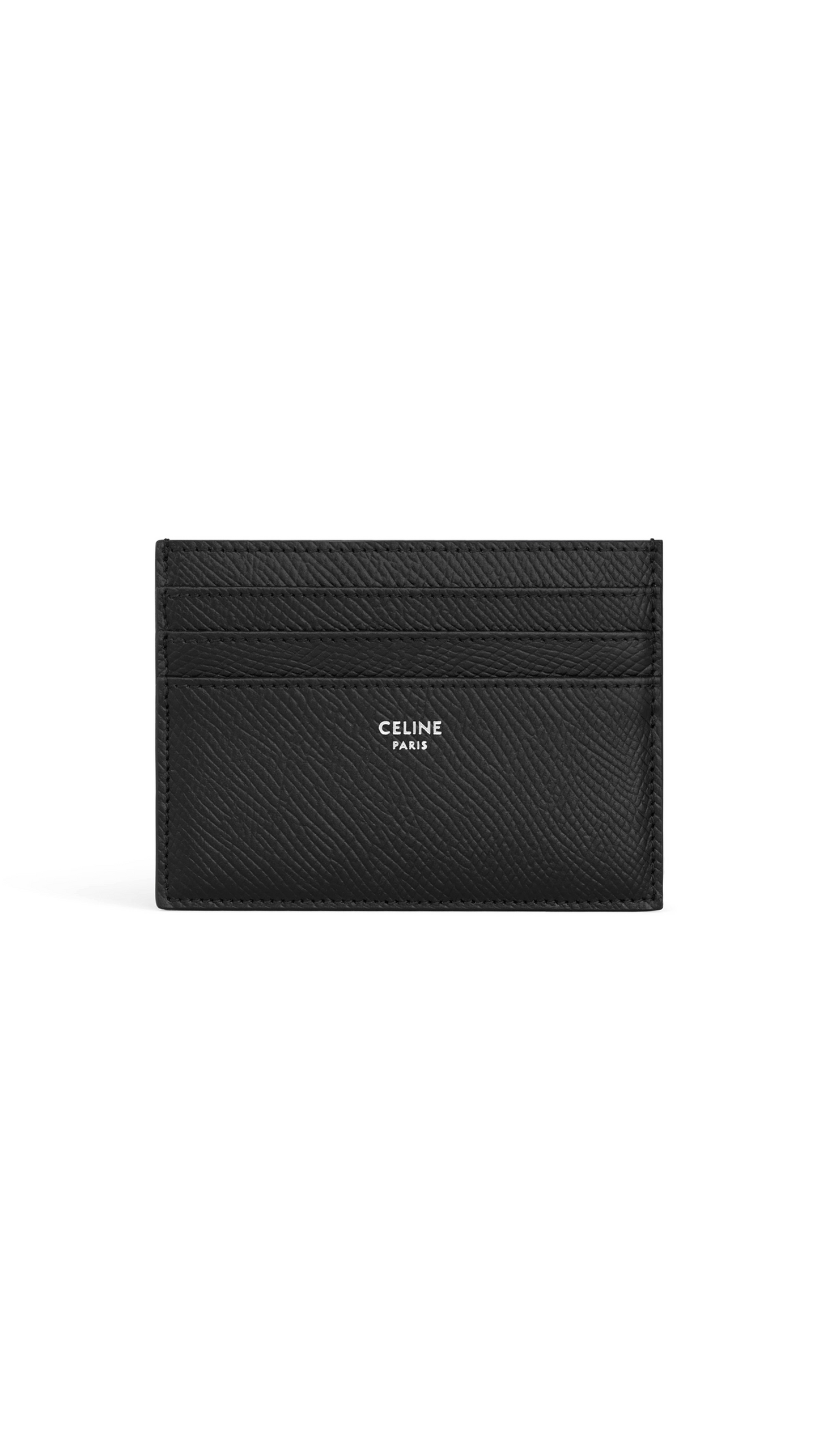Large Cardholder in Grained Calfskin - Black