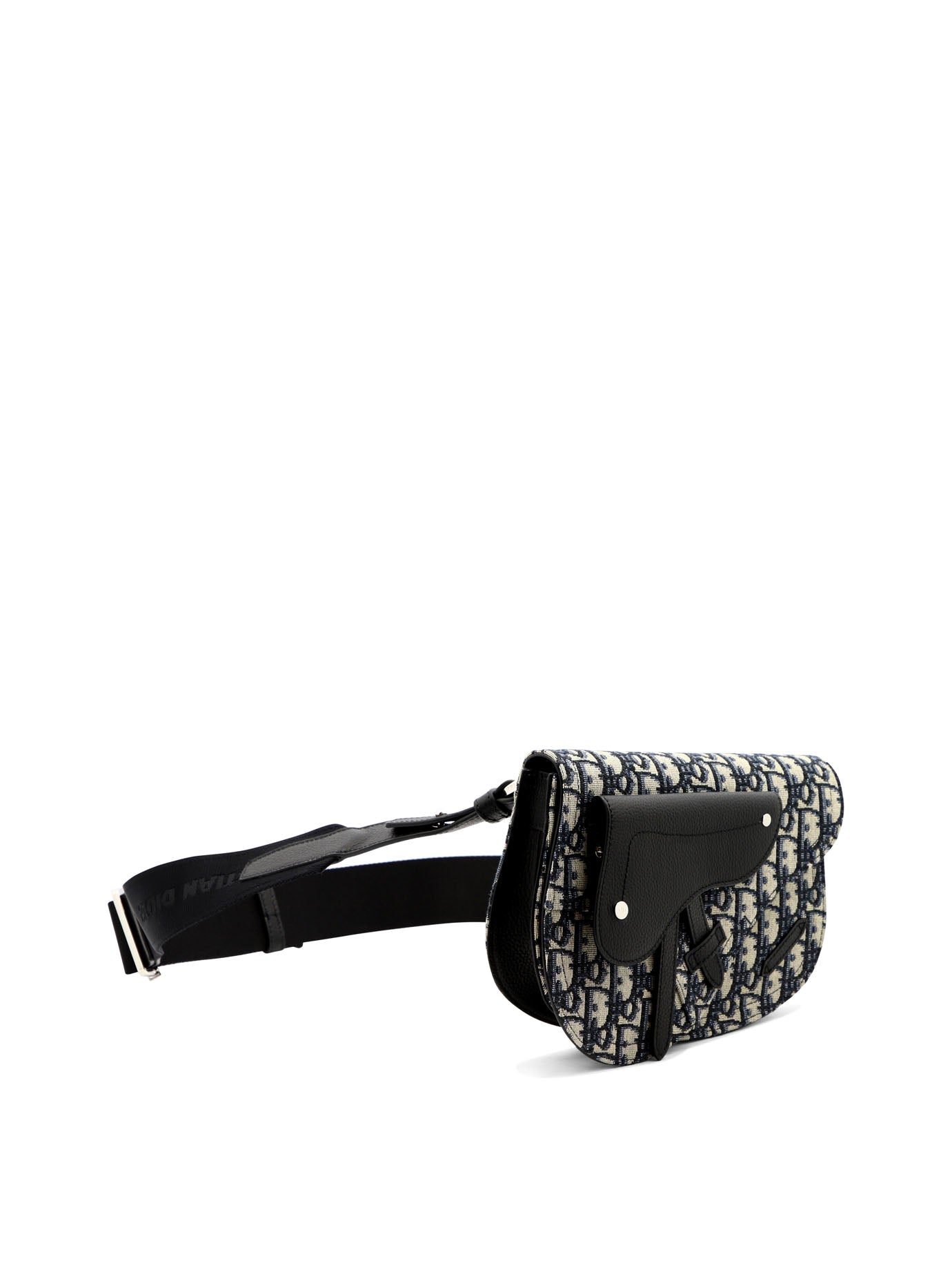 Oblique Jacquard Bag - Beige / Black