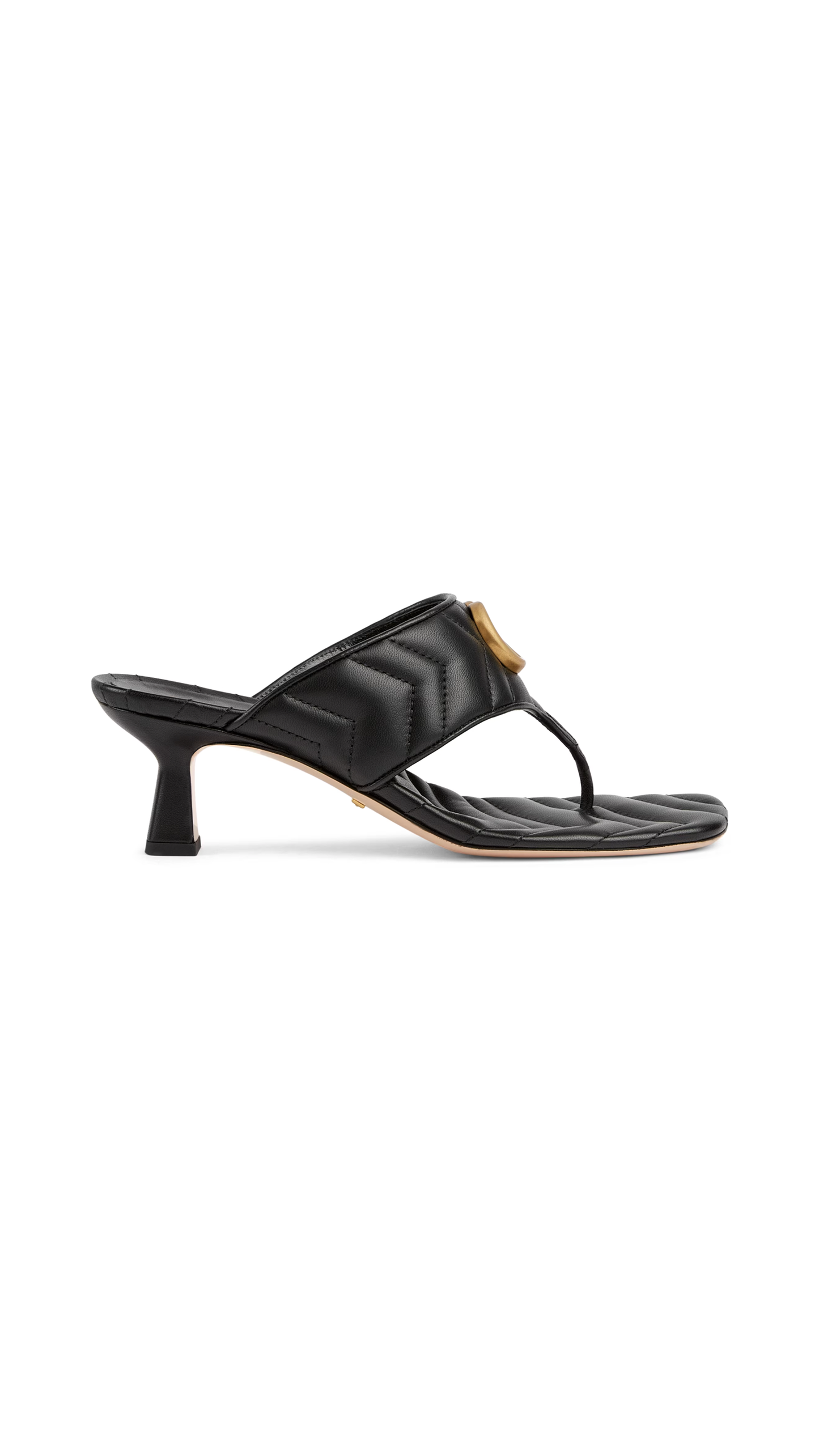 Double G Thong Sandal - Black