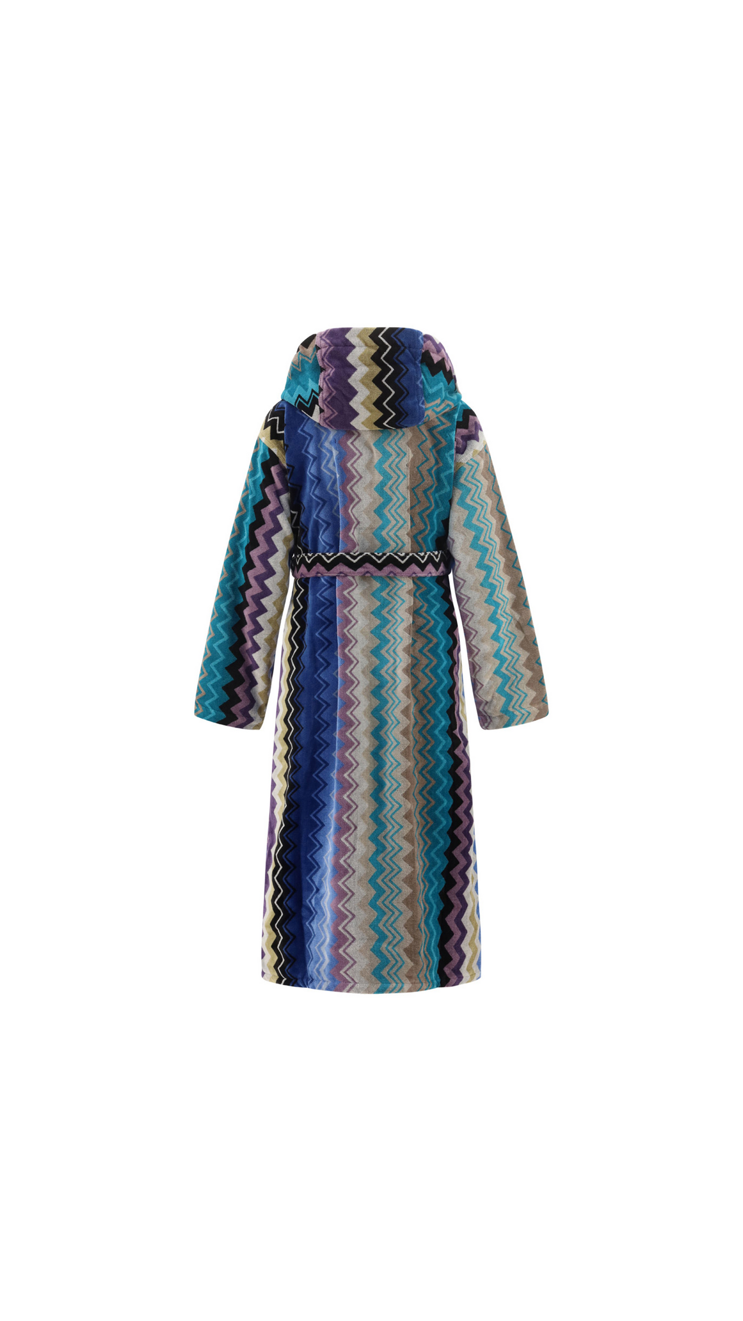 Giacomo Hooded Bathrobe - Blue Multi