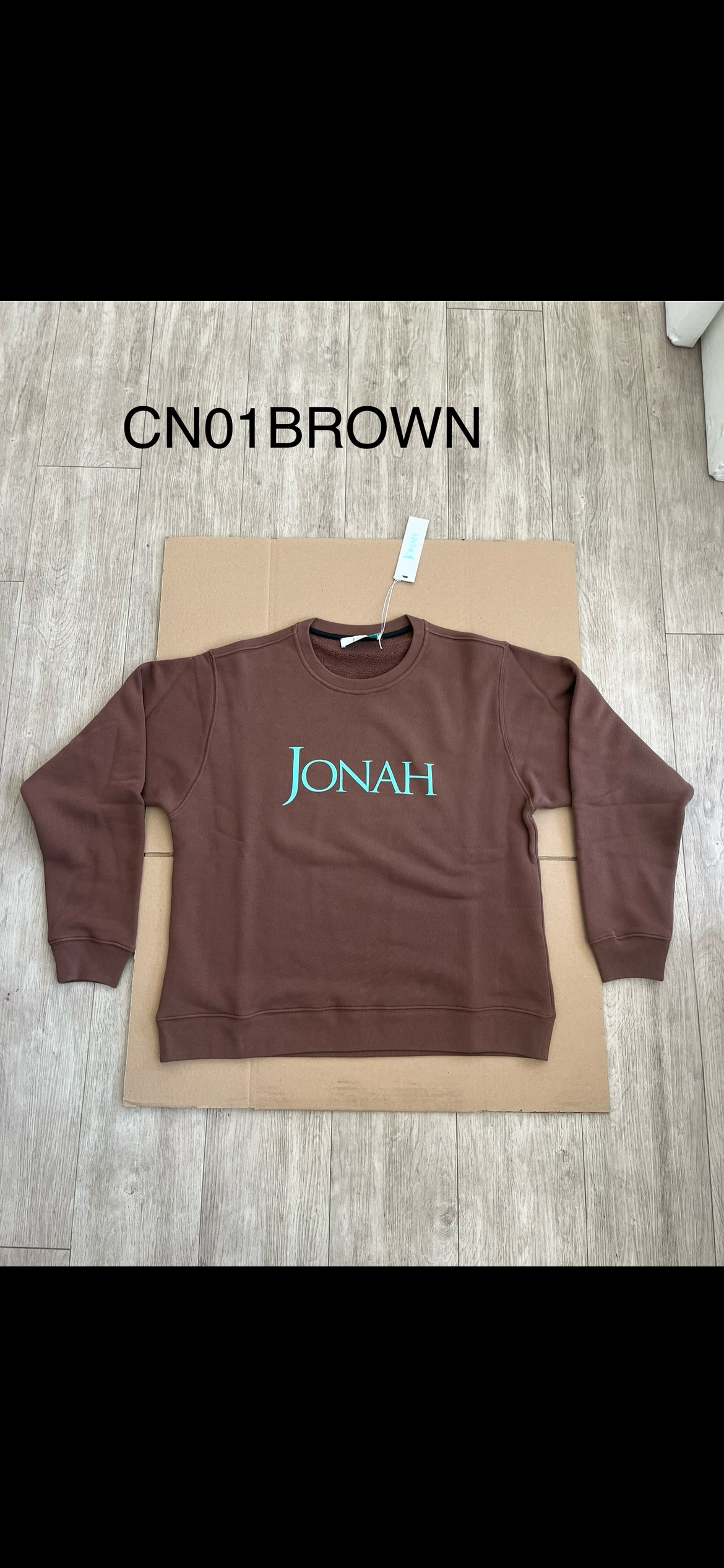 Oversize Printed Sweatshirt - Brown