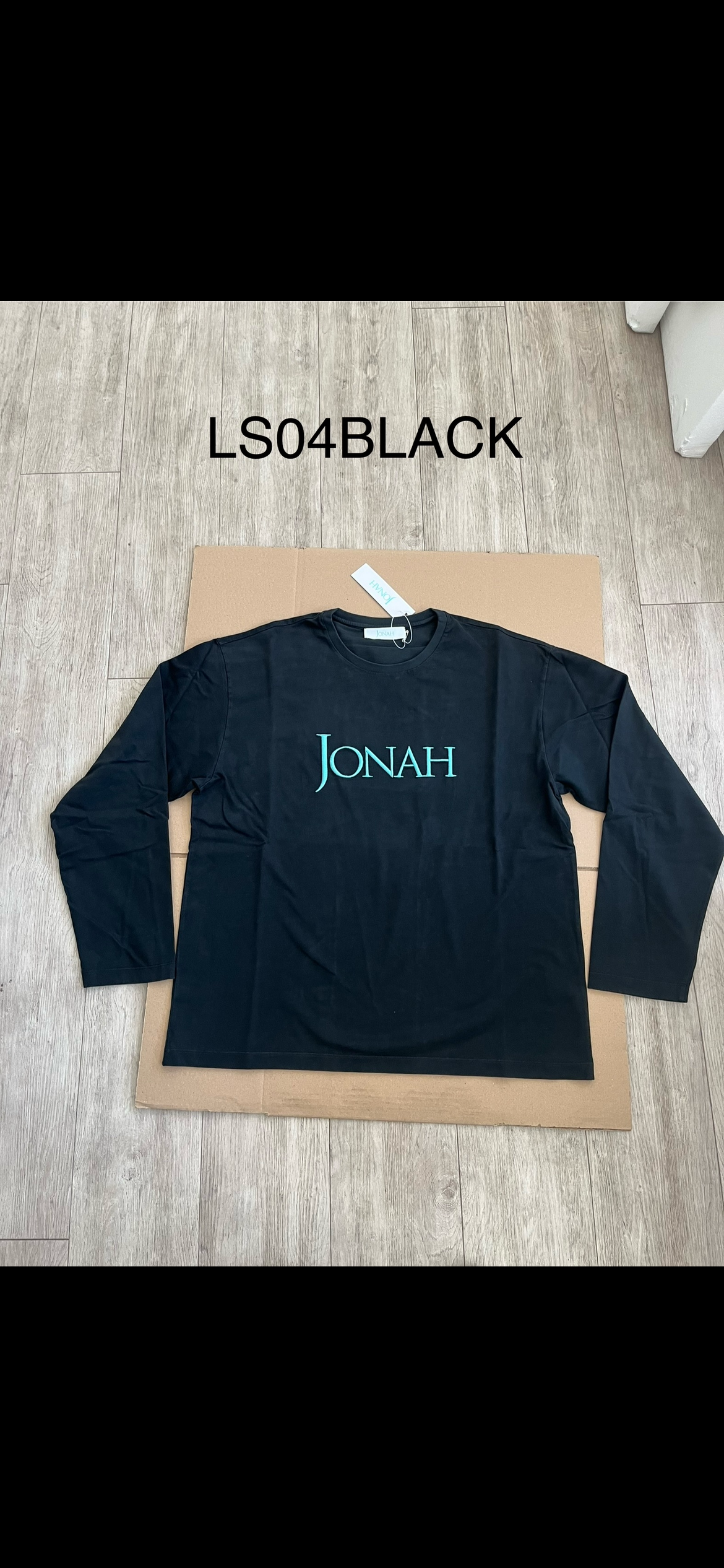 Long Sleeve Oversize Printed T-shirt - Black
