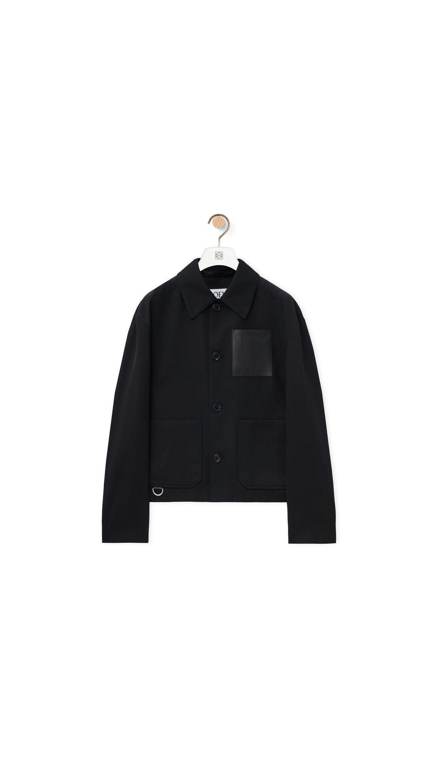 Workwear Jacket In Wool - Black