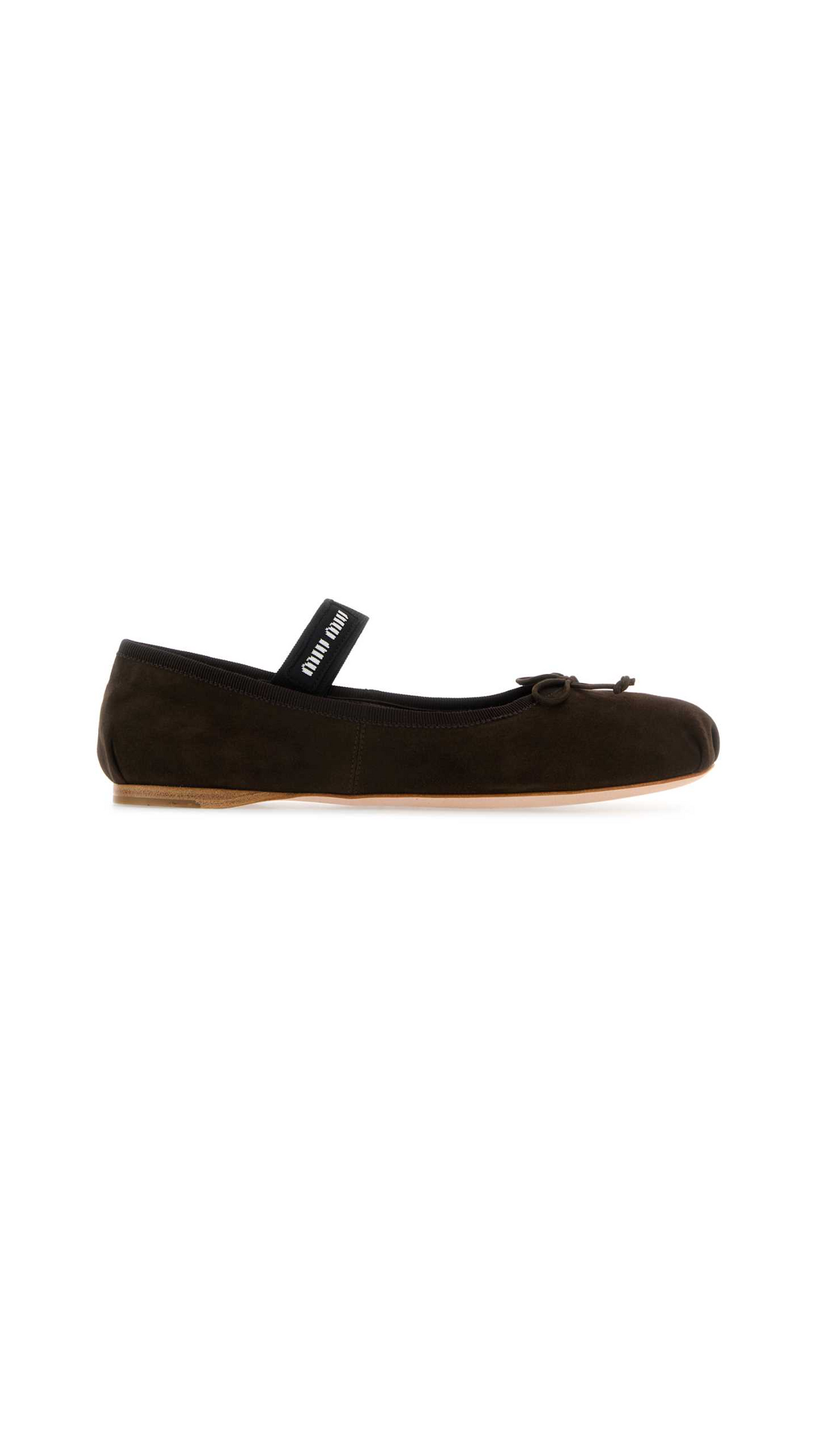 Satin Ballerinas - Brown