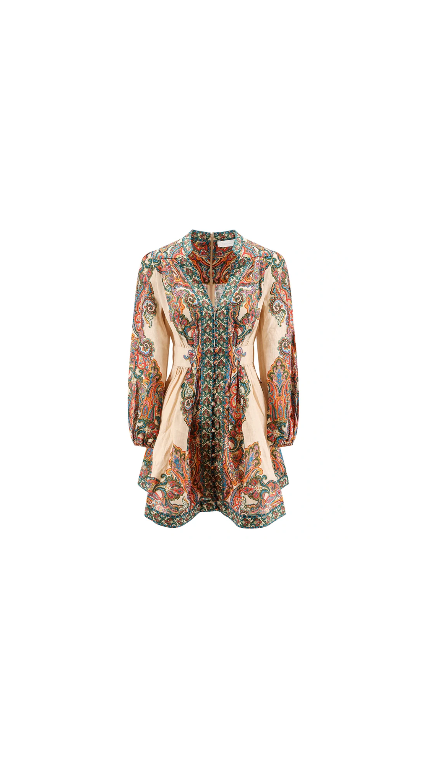 Ottie Plunge Mini Dress - Multicolor