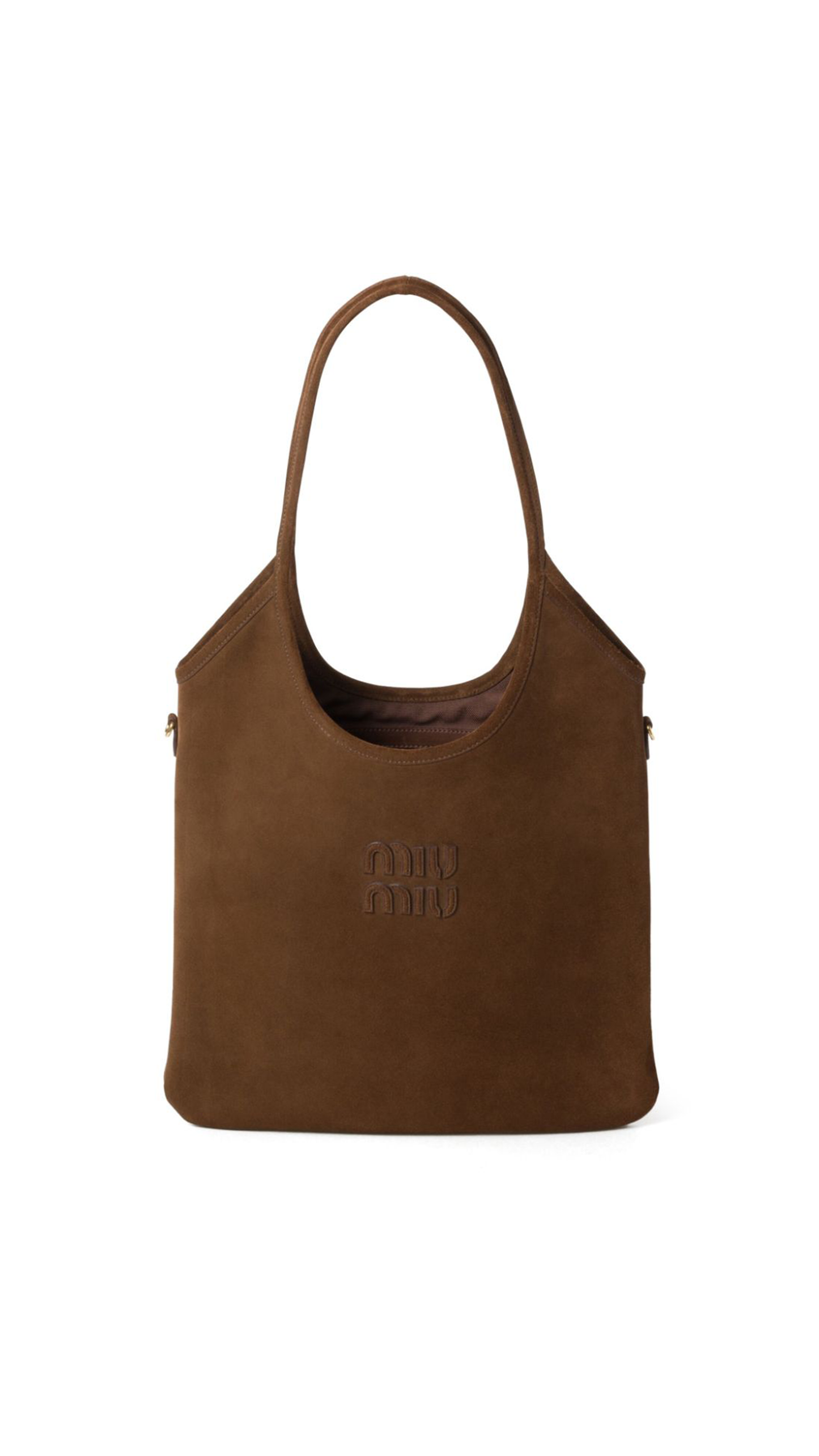 Ivy Leather Suede Tote - Cocoa Brown