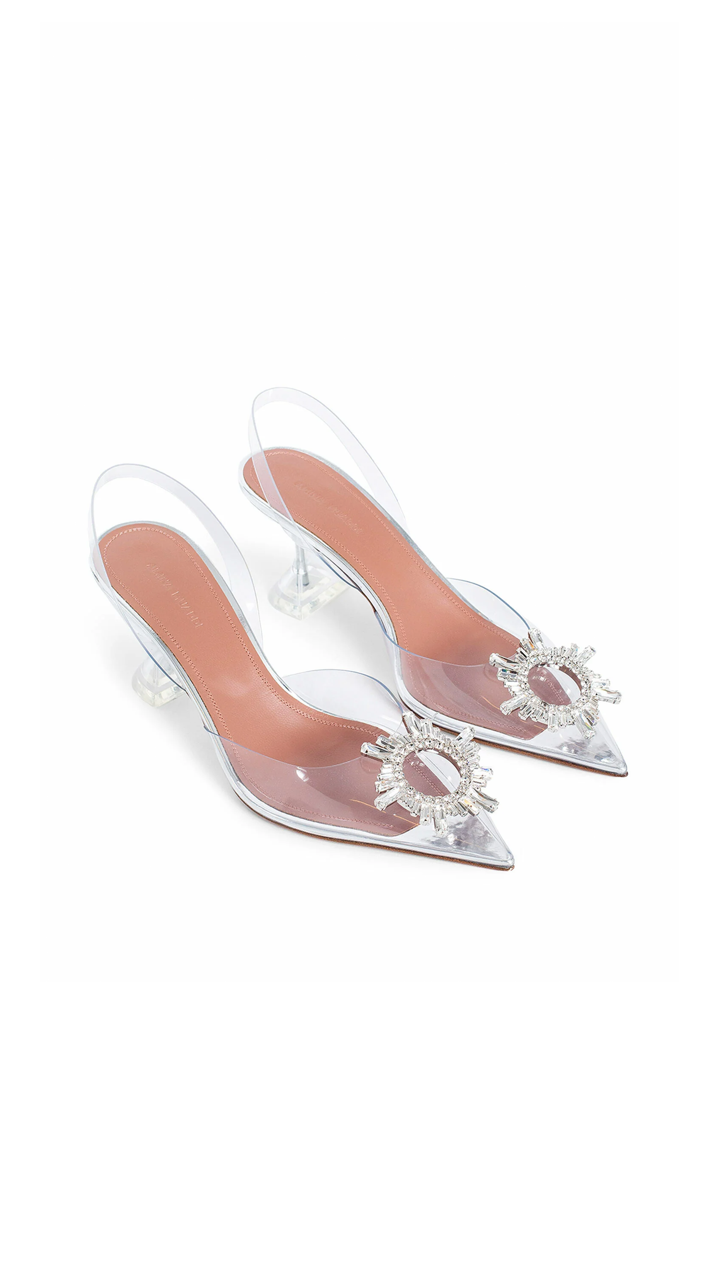 Begum Glass Slingback Pump - Transparent