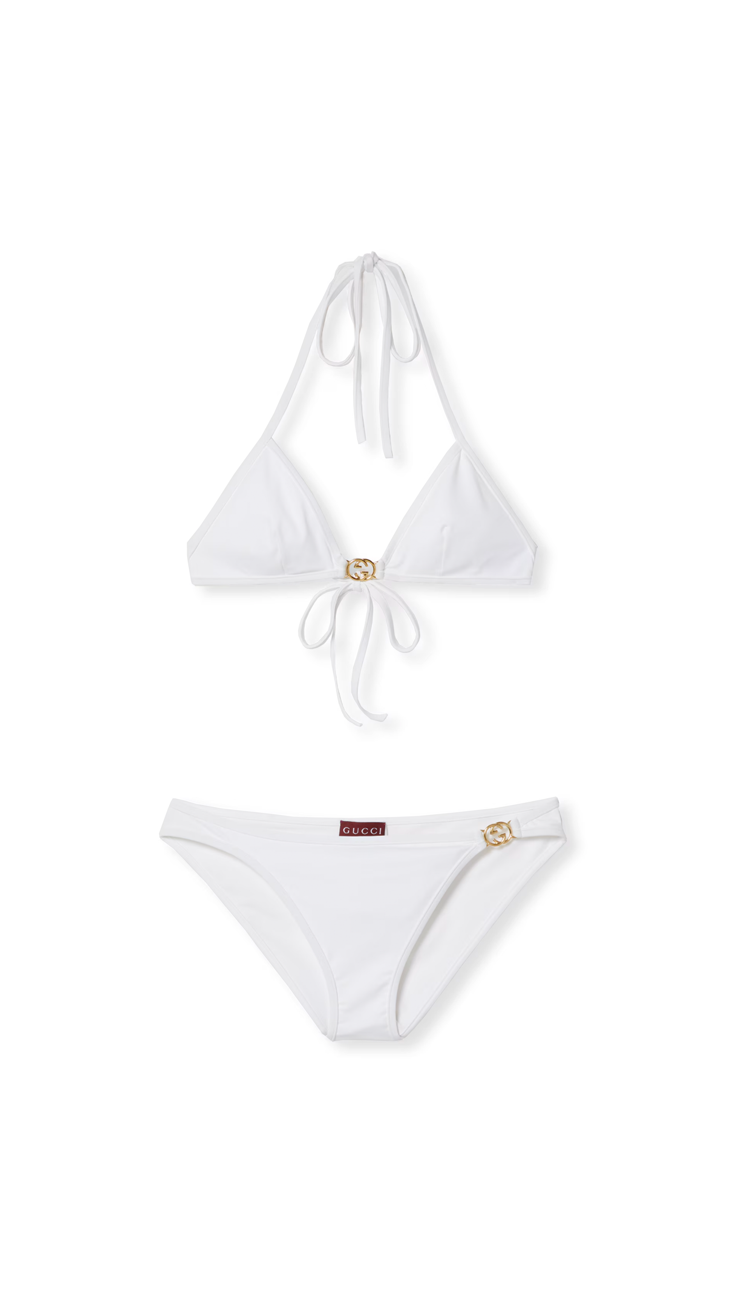 Stretch Jersey Bikini - White