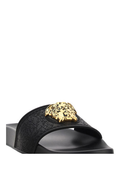 Barocco Palazzo Pool Slides - Black