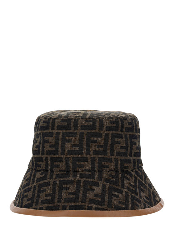 FF Fabric Bucket Hat - Brown