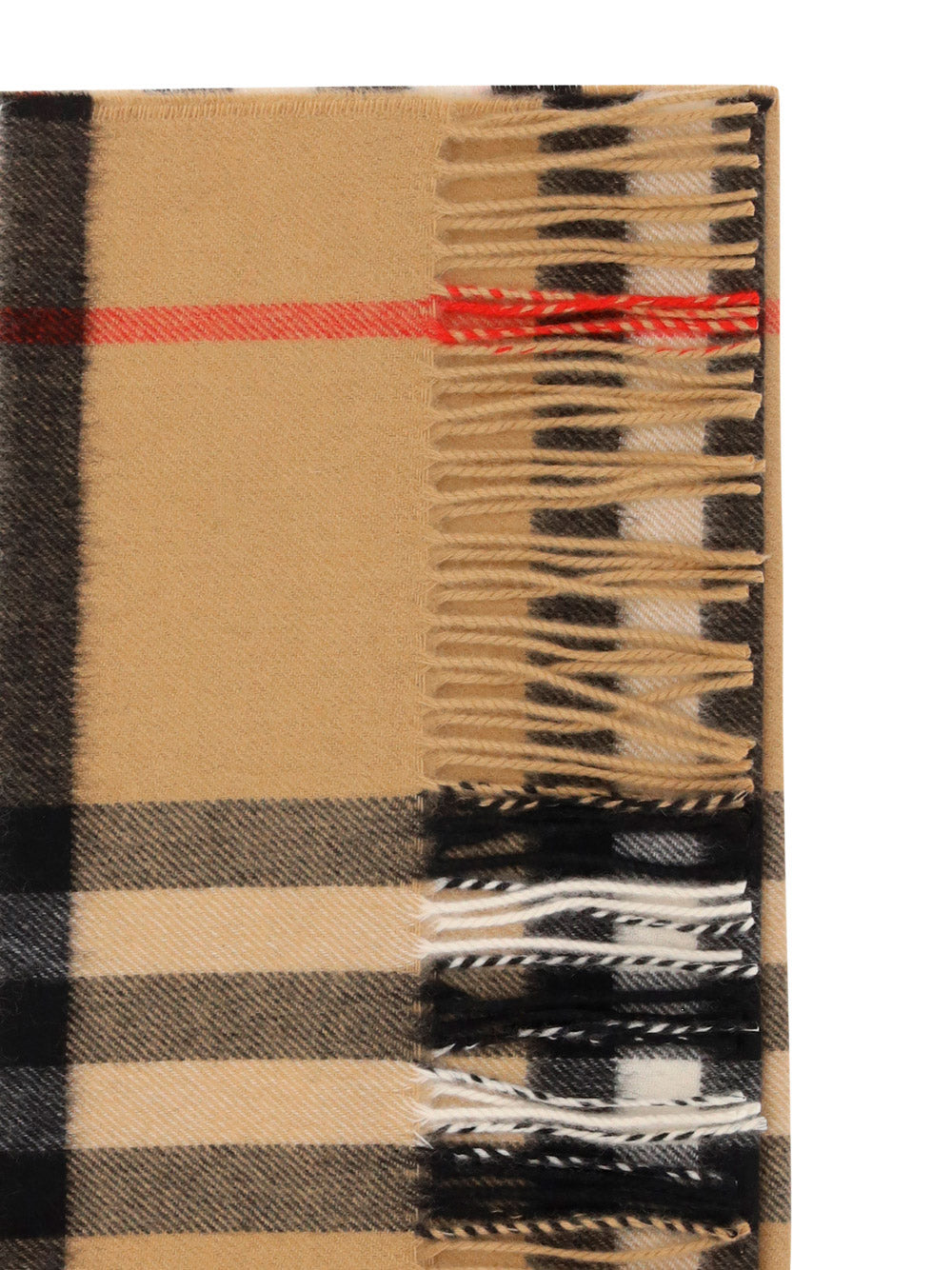 The Classic Check Cashmere Scarf - Archive Beige