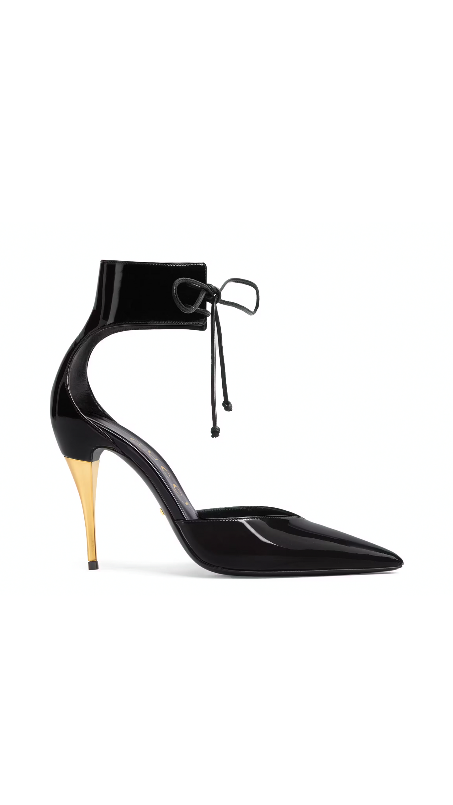 High Heel Patent Pump - Black