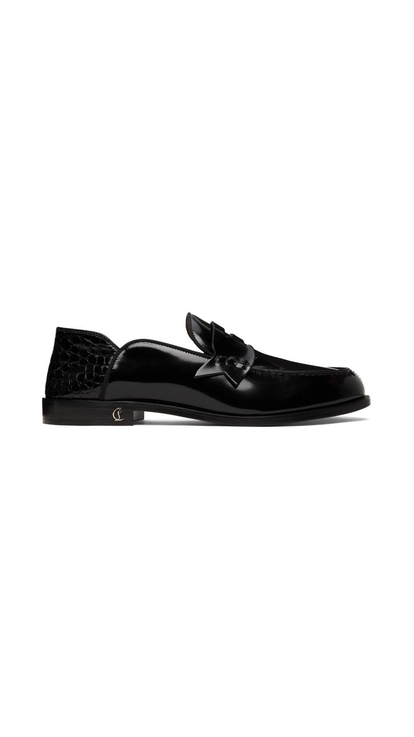 Penny No Back Foldable Loafer - Black