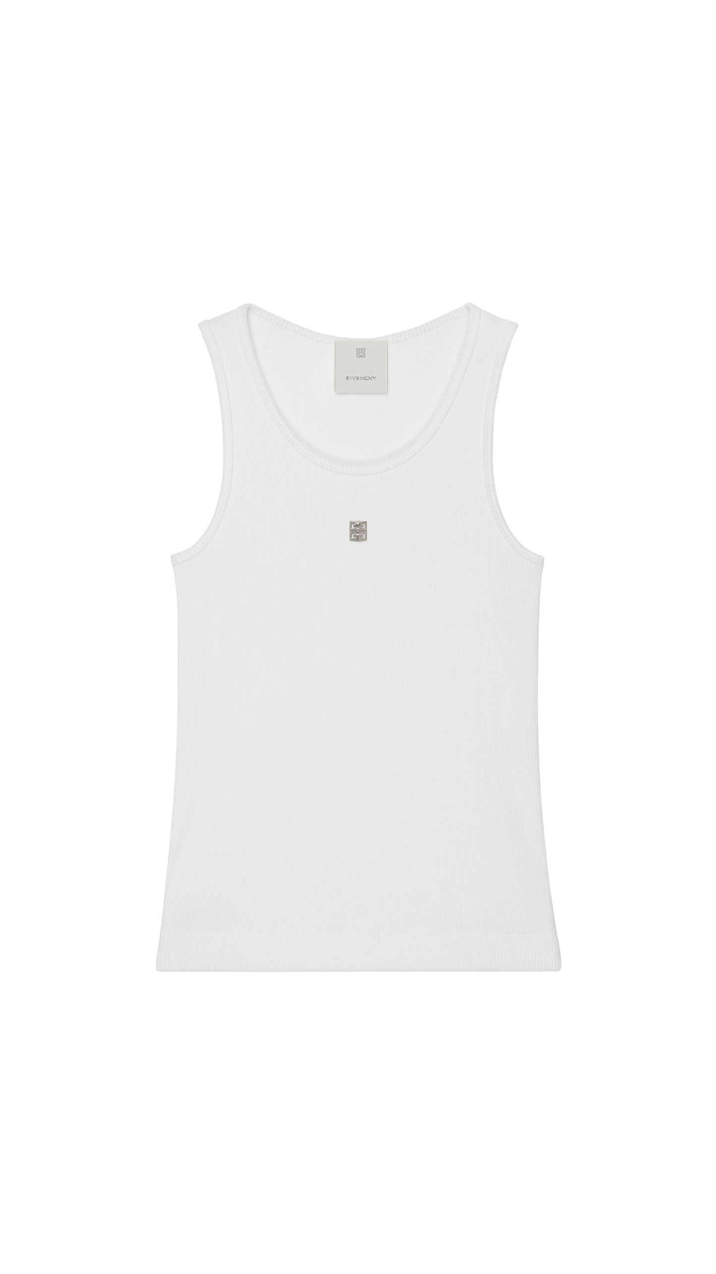 Extra Slim Fit Tank Top in Cotton - White