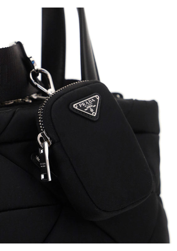 Re-Nylon Padded Tote Bag - Black.