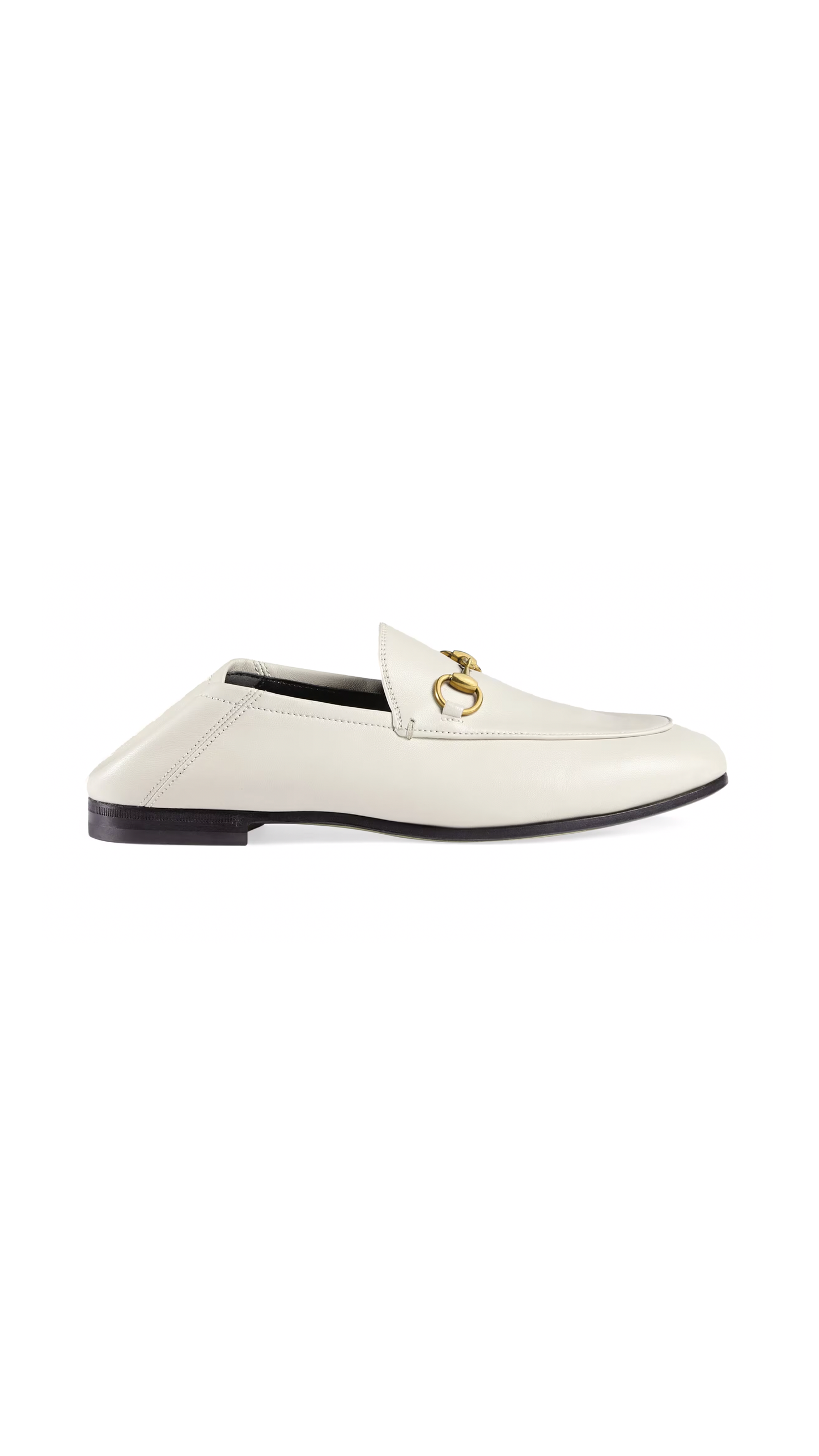 Leather Horsebit Loafer - White