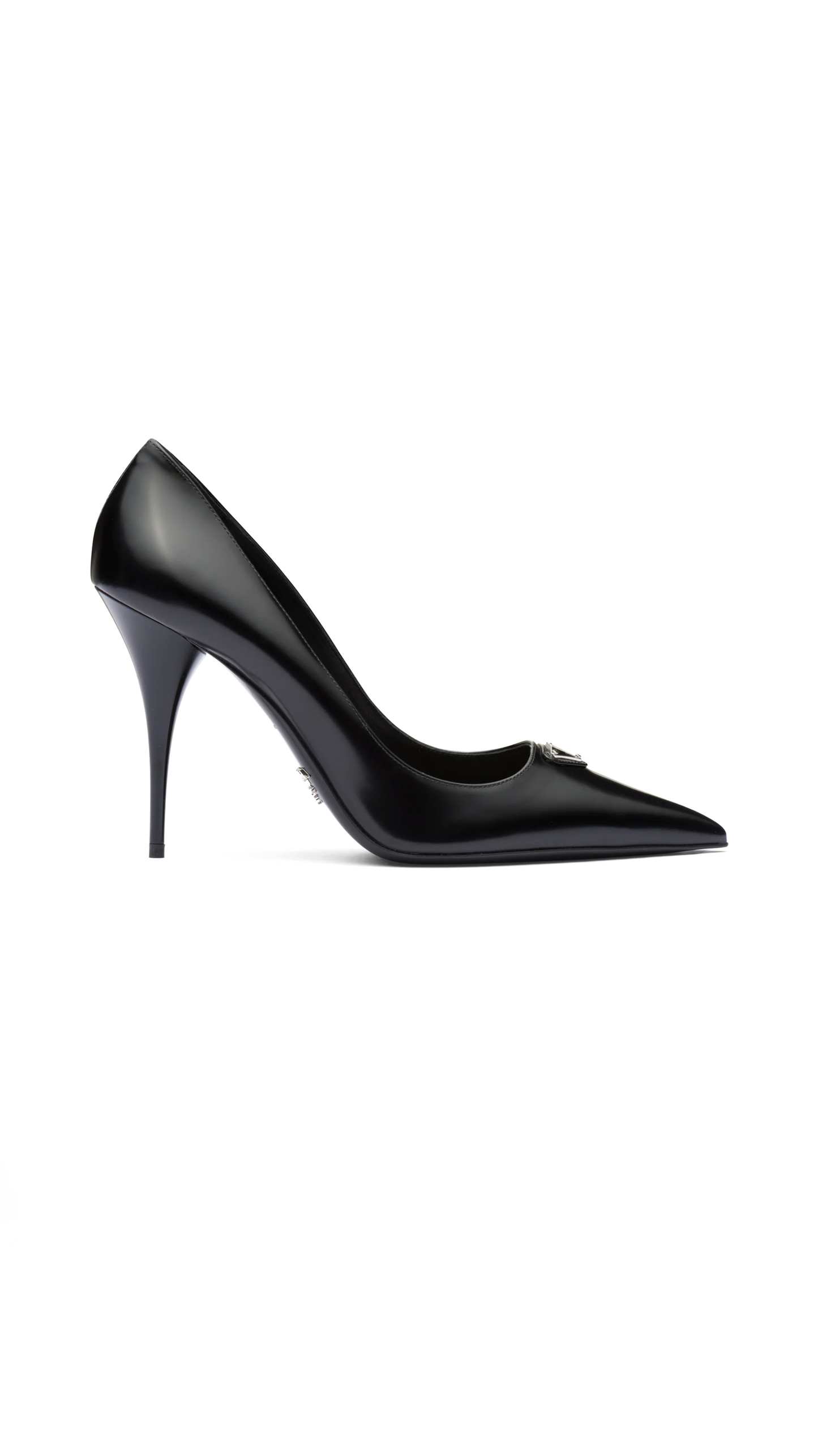 Brushed Leather Pumps - Black