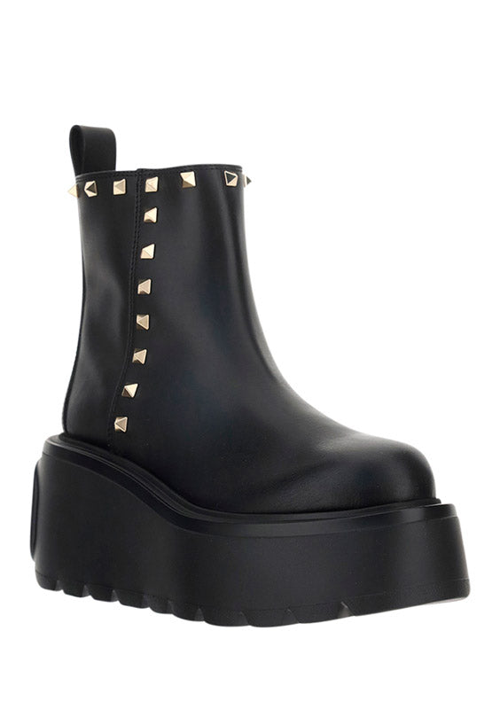 Uniqueform Calfskin Ankle Boot 85mm - Black