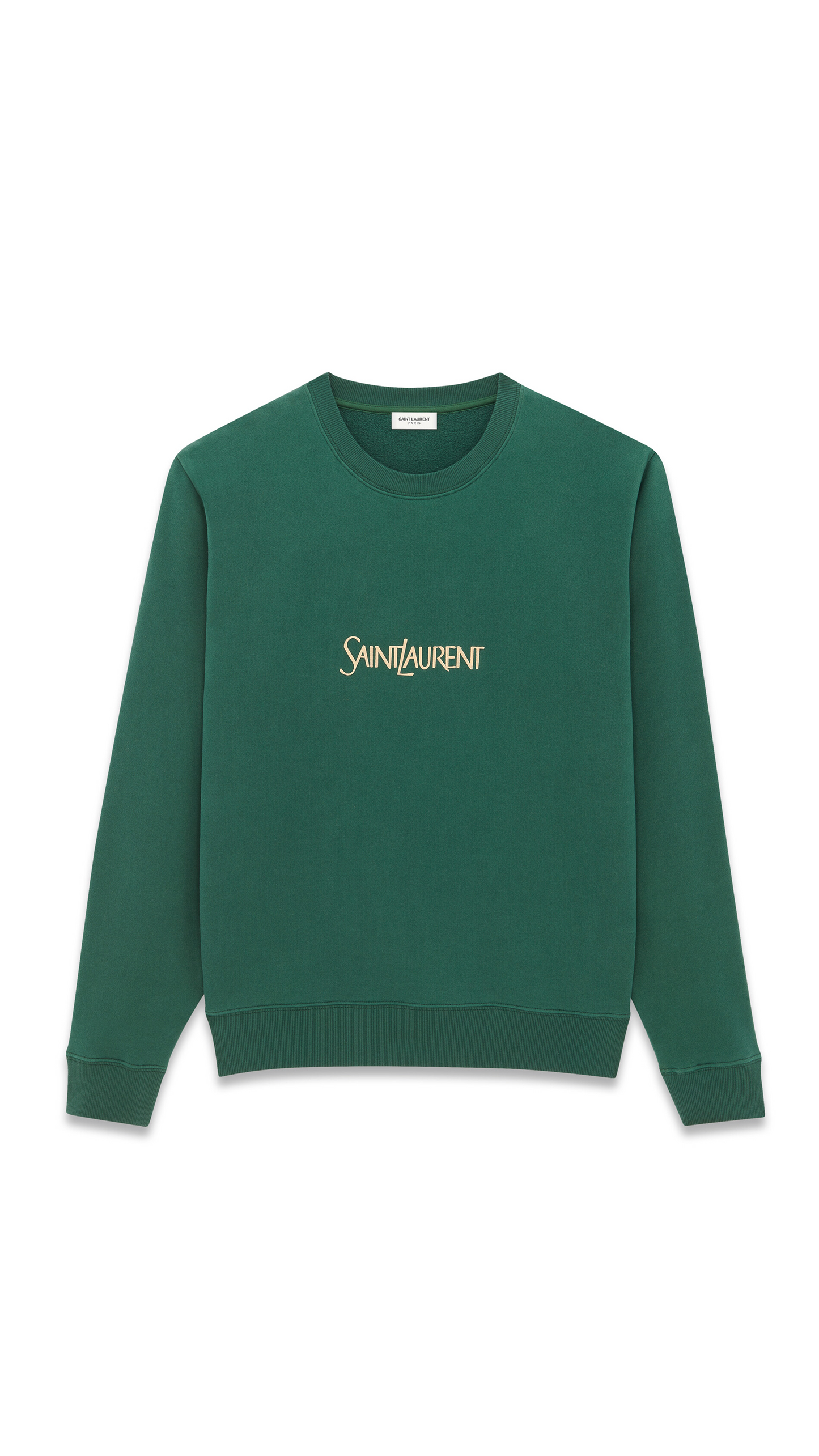 Saint Laurent Sweatshirt - Vert/Naturel