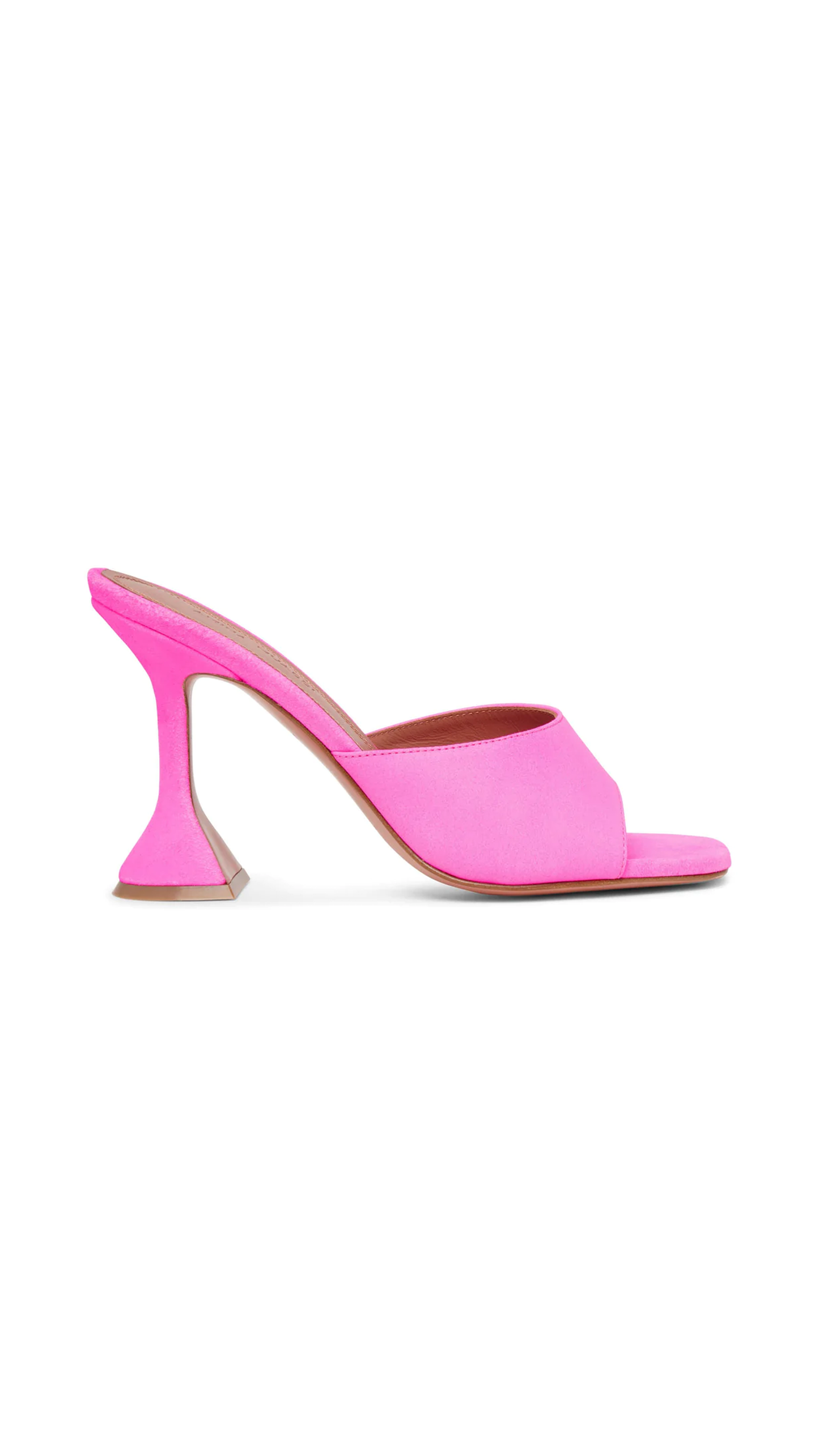 Lupita Satin Slipper - Neon Pink