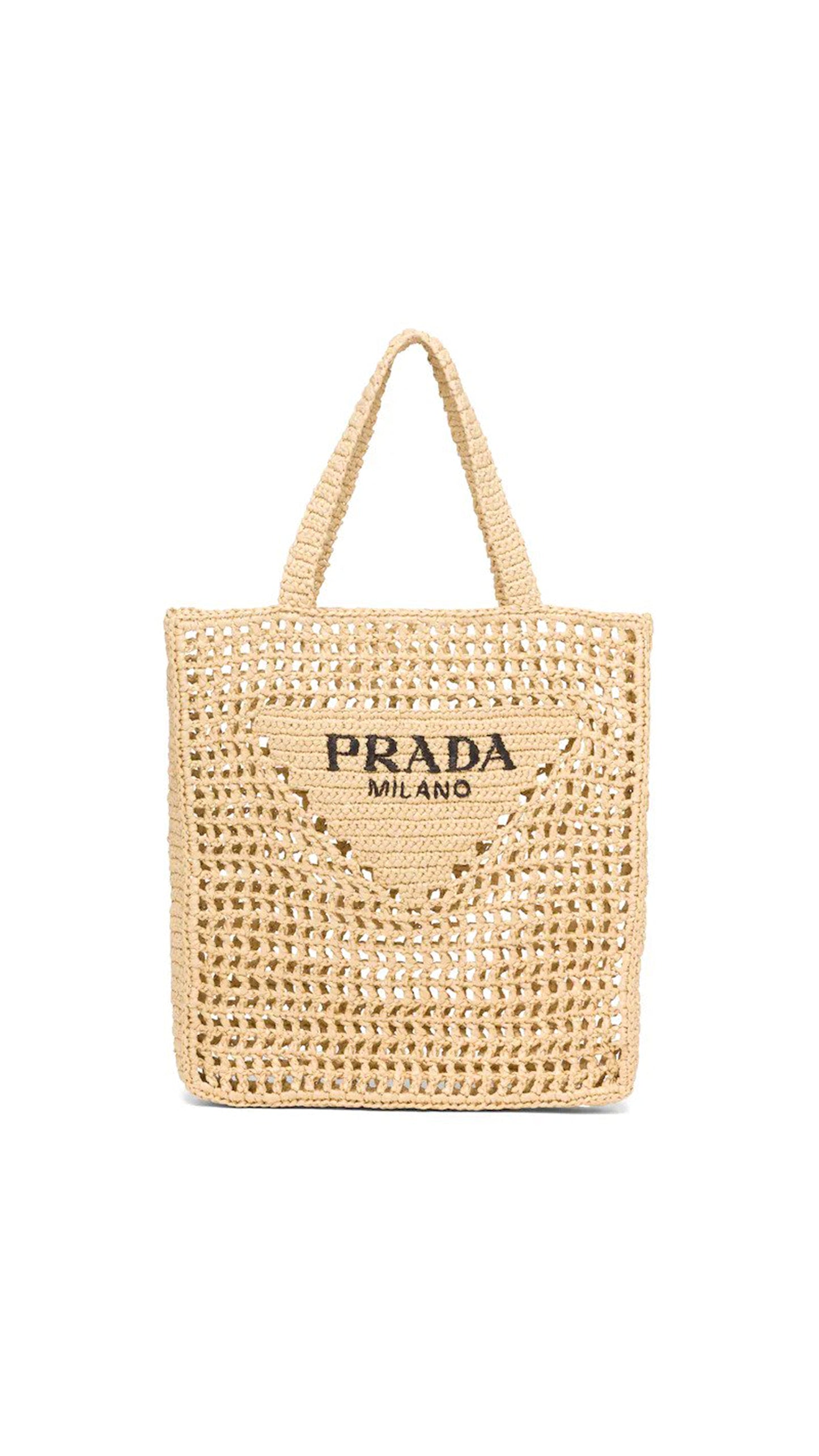 Raffia Tote Bag - Beige