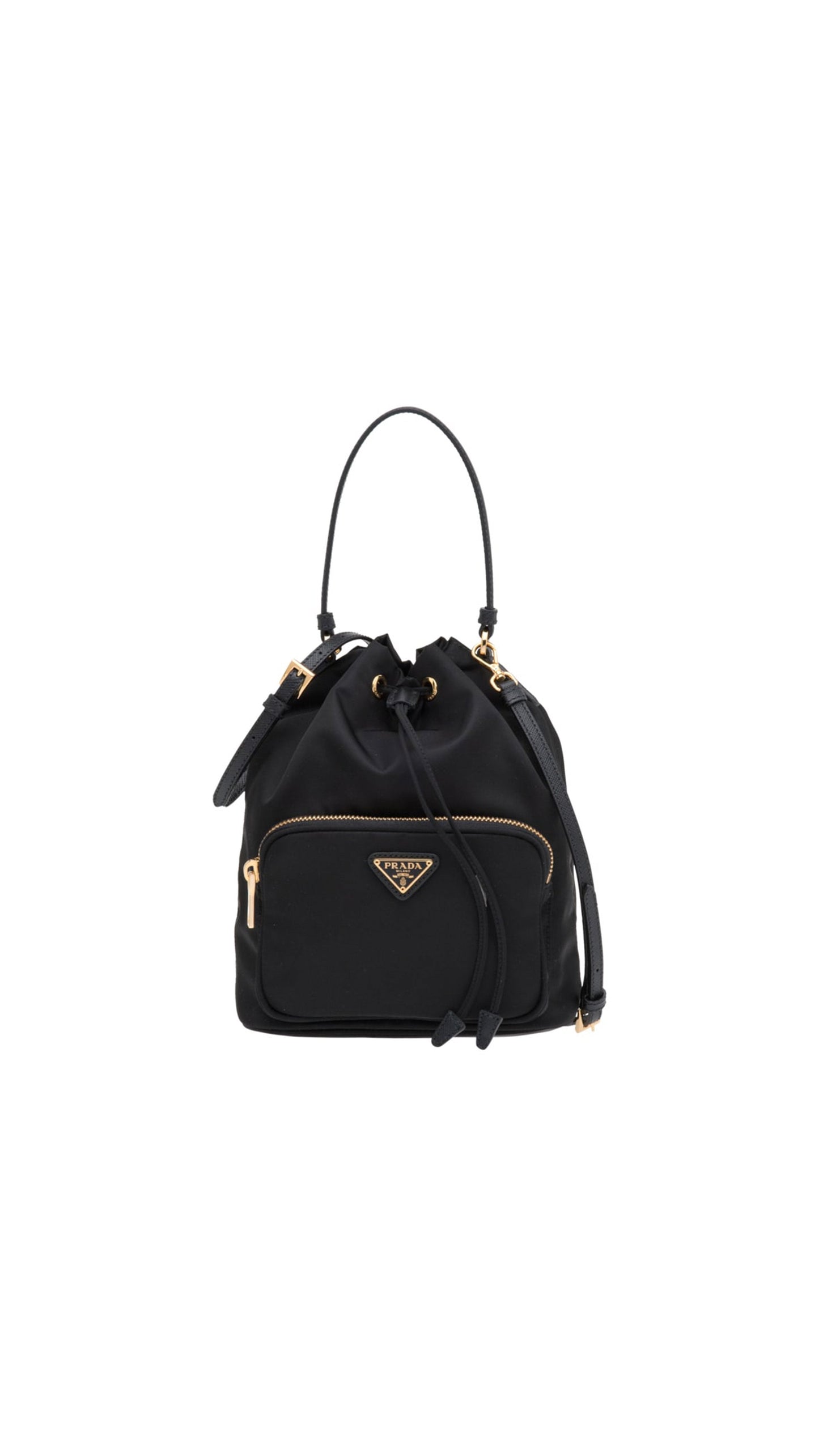 Duet Re-Nylon Shoulder Bag - Black.