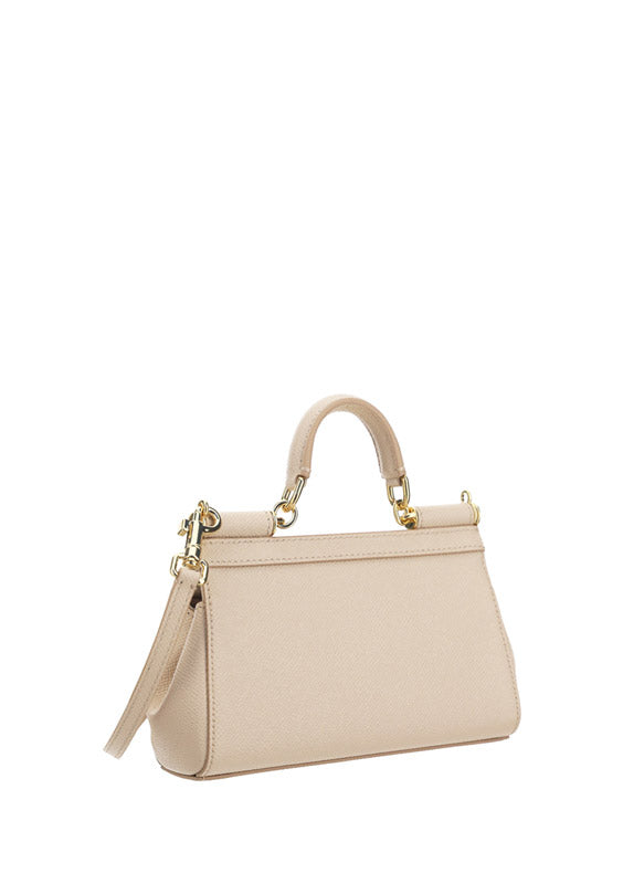 Small Sicily Bag in Dauphine Calfskin - Nude