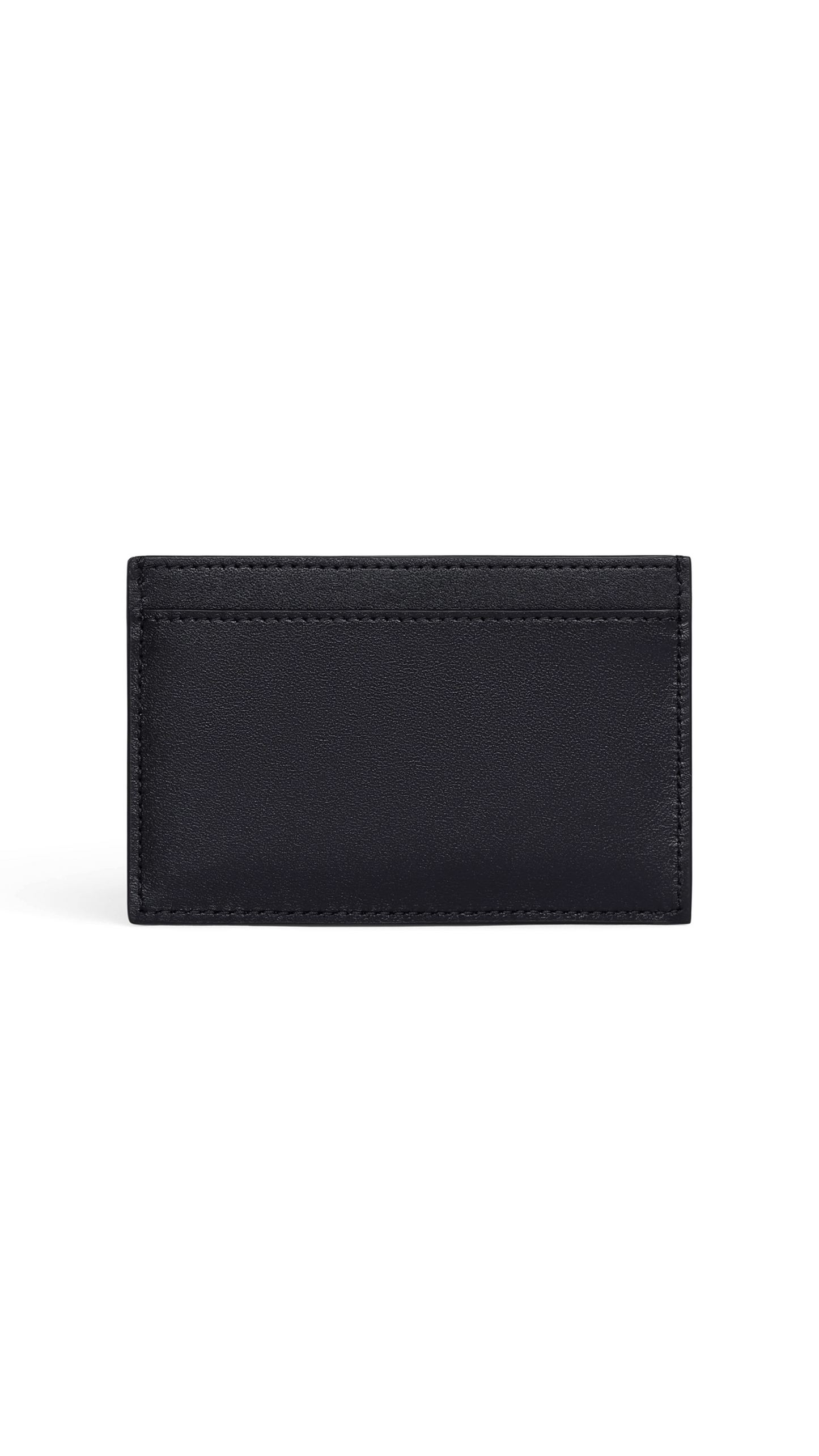 Card Holder in Smooth Calfskin with Celine Print - Black/White