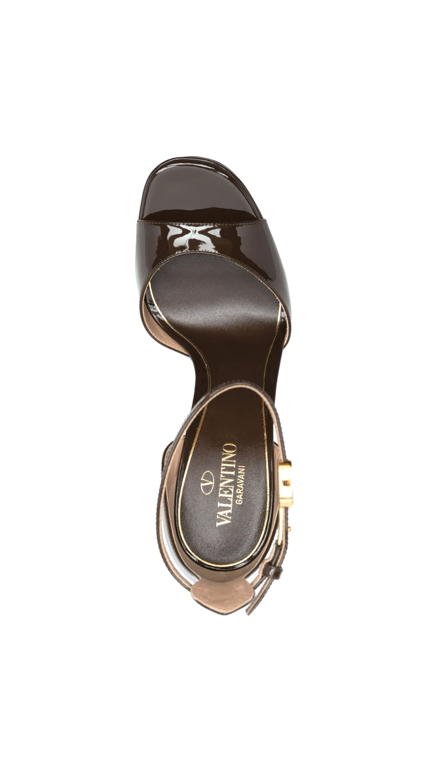 Tan-go Platform Patent Leather Sandals 155MM - Fondant