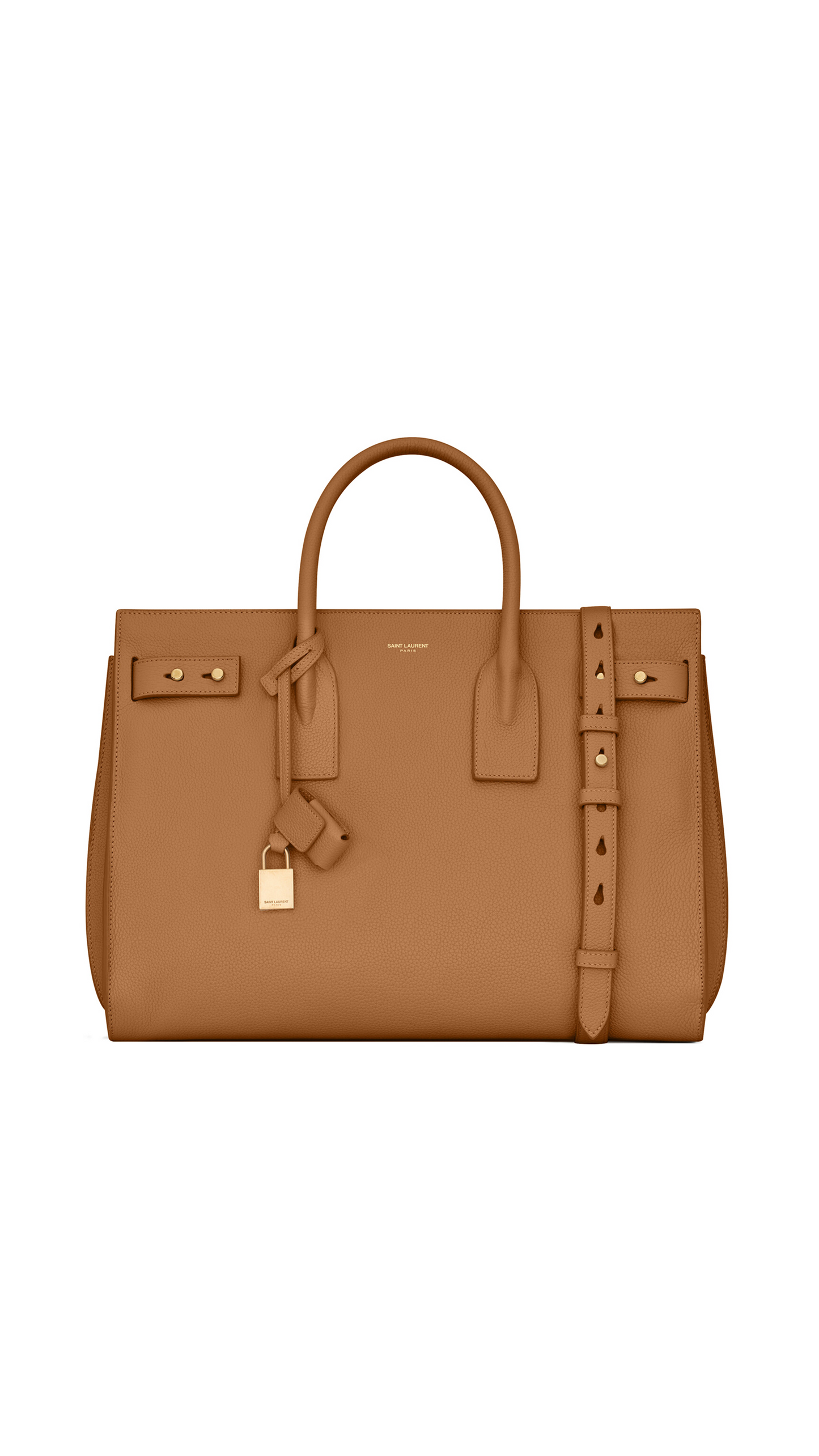 Sac de jour Souple in Grained Leather - Cinamon