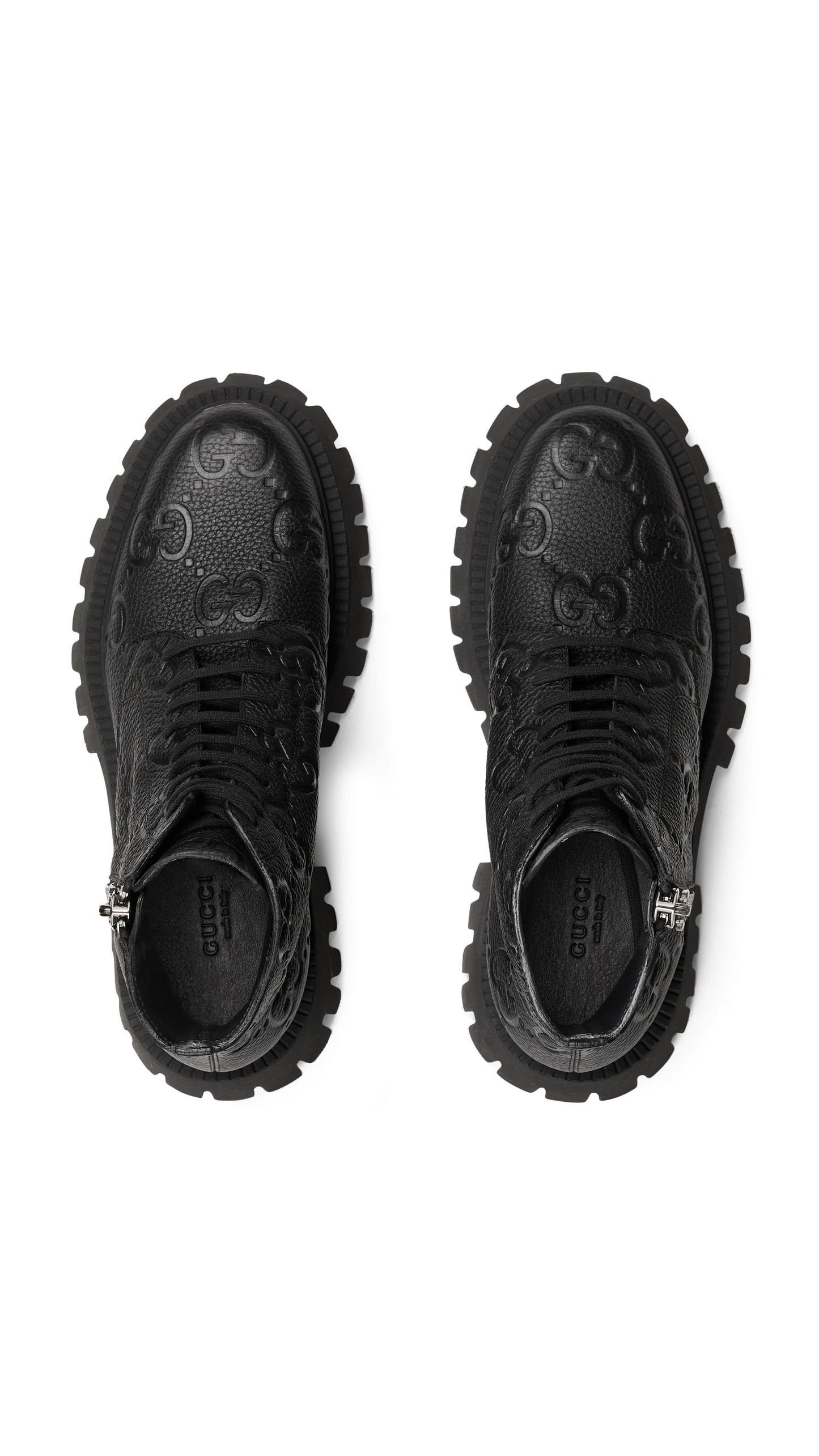 GG Leather Boots - Black