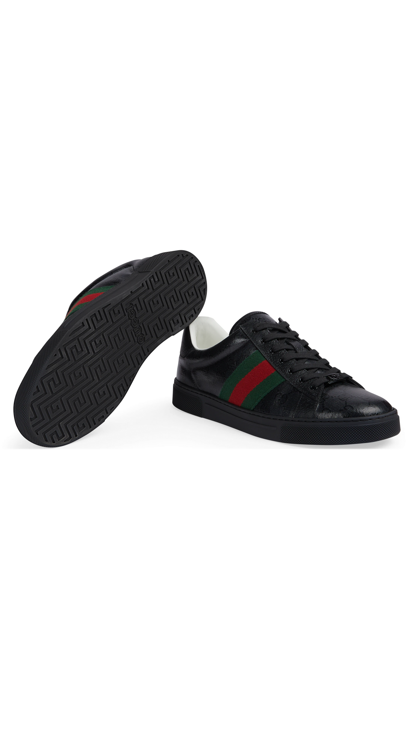 Ace GG Crystal Canvas Sneaker - Black