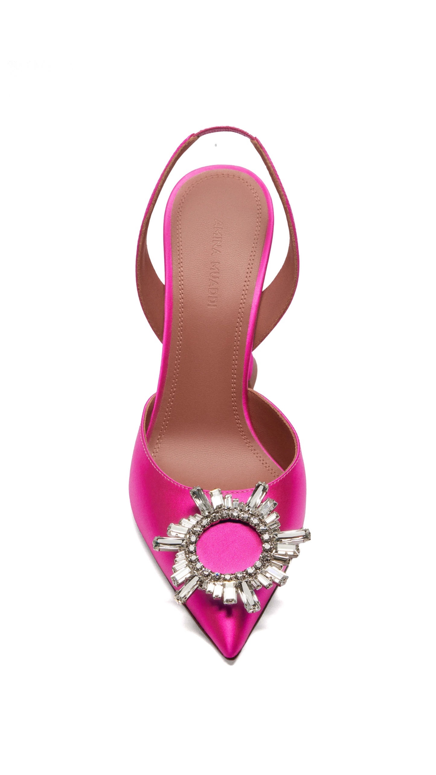 Begum Satin Slingback - Raspberry