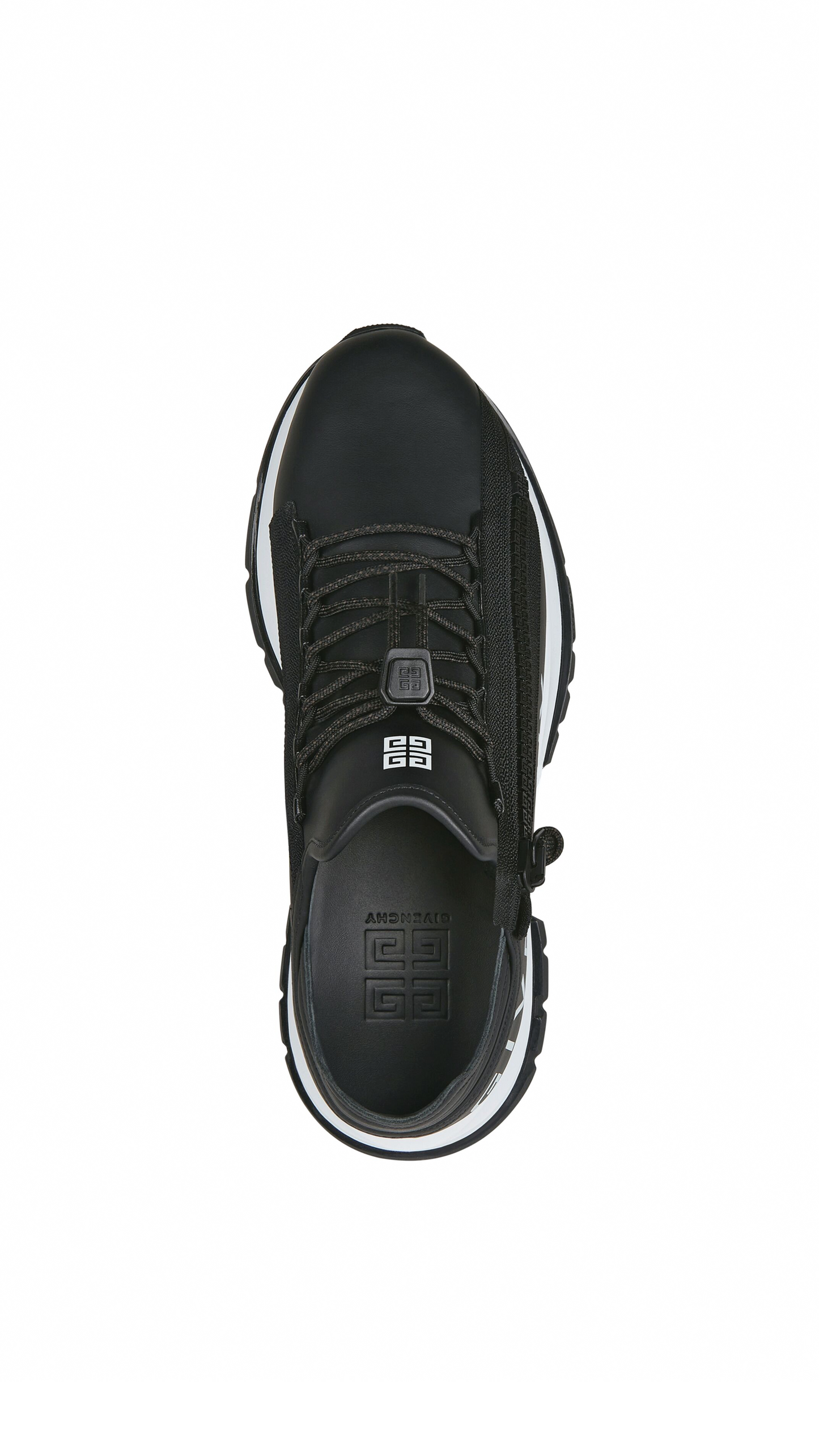 Spectre Runner Sneakers in Leather with Zip - White