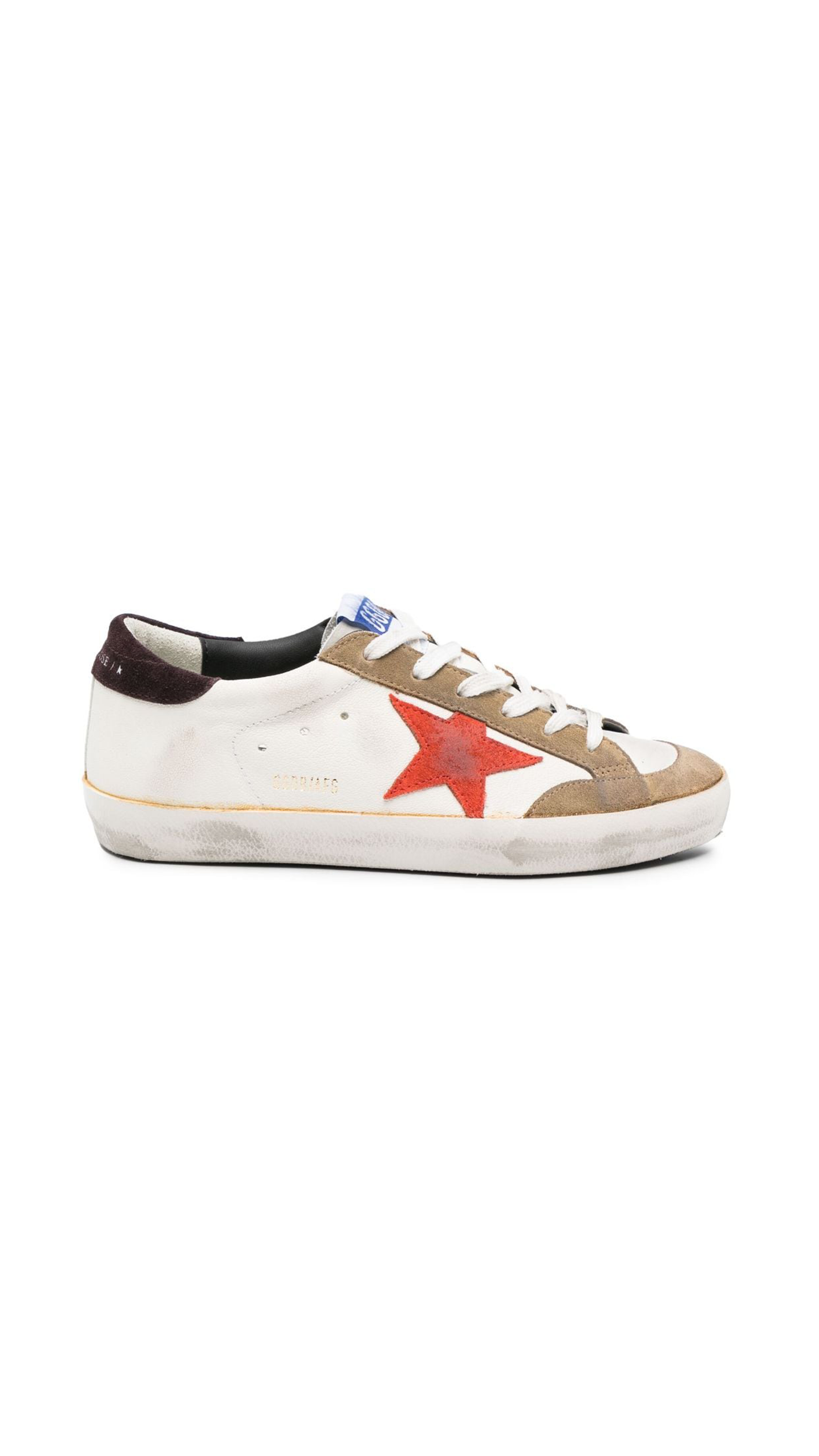 Super Star Sneakers - White/Orange/Brown