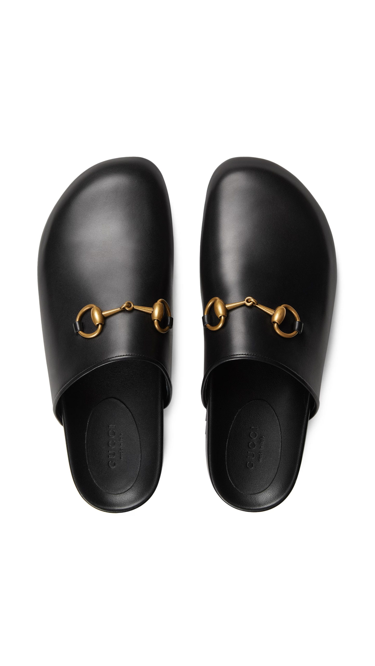 Leather Horsebit Slipper - Black