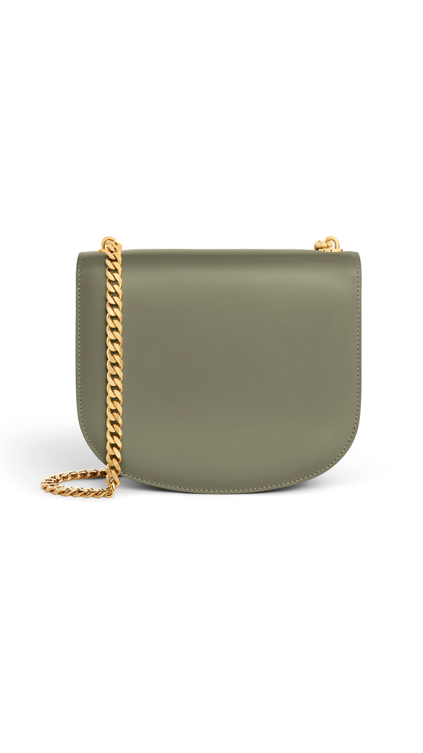 Teen Chain Besace Clea Bag in Shiny Calfskin - Soft Khaki