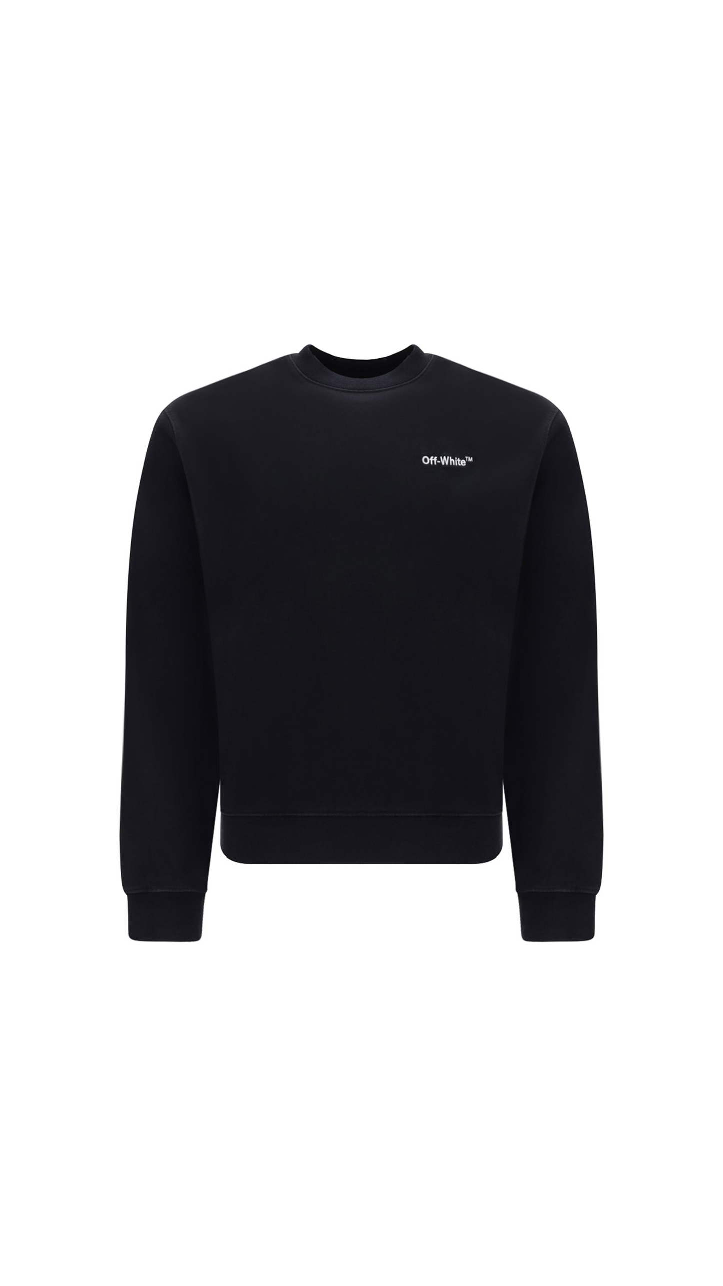 Helvetica Logo Slim Crewneck - Black